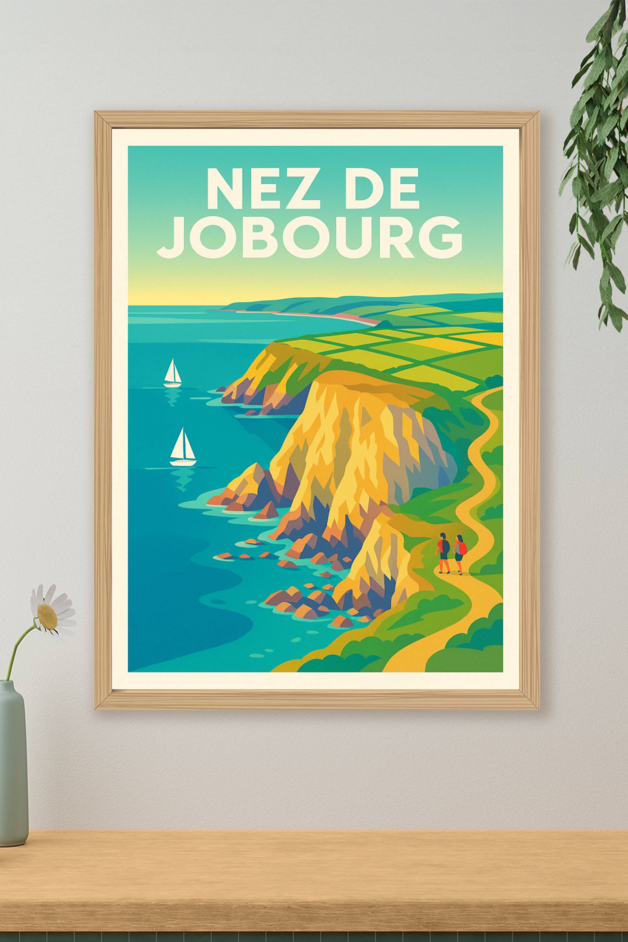 Affiche de Nez de Jobourg - Les falaises majestueuses du Cotentin