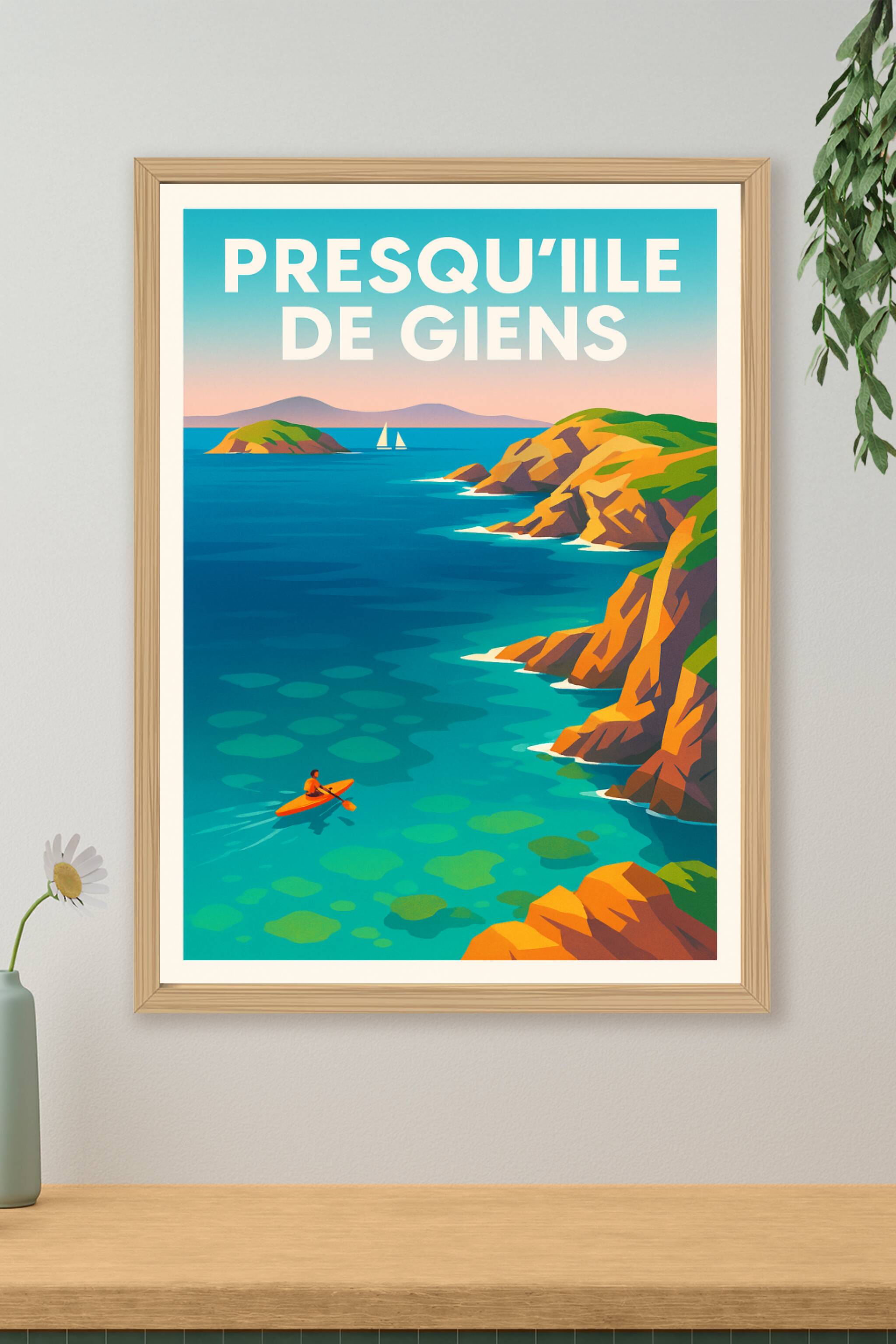 Affiche de Presqu'île de Giens - L'éclat sauvage de la Méditerranée