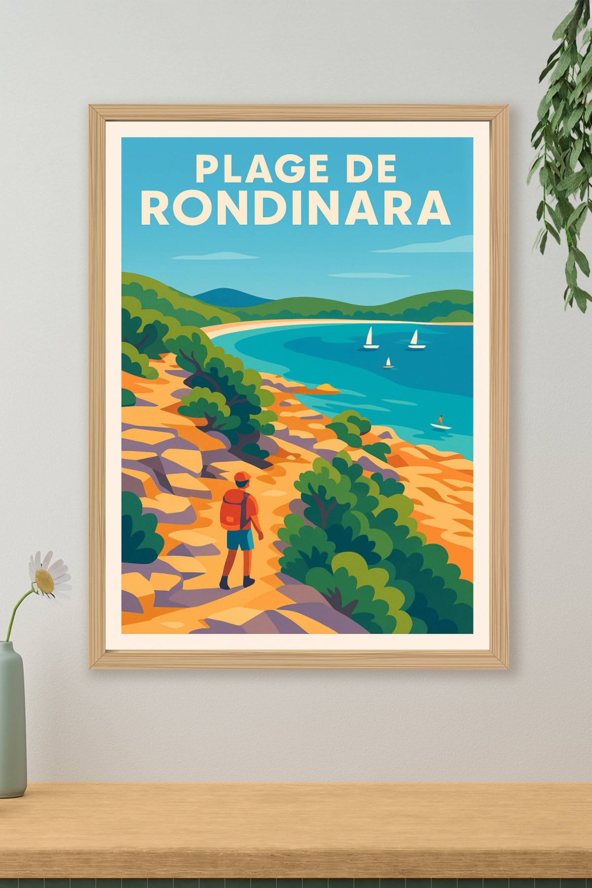Affiche de Plage de Rondinara - Évasion turquoise au cœur de la Corse