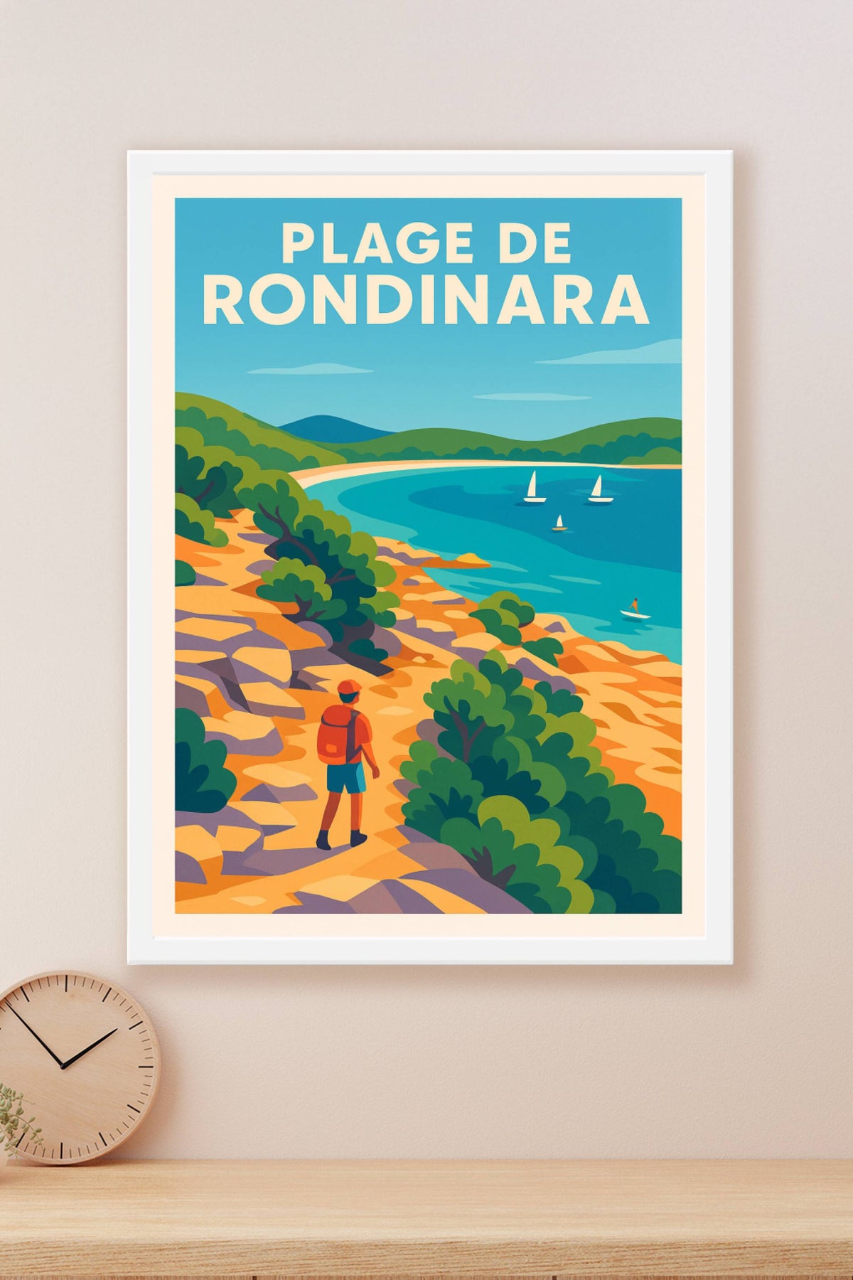 Affiche de Plage de Rondinara - Évasion turquoise au cœur de la Corse