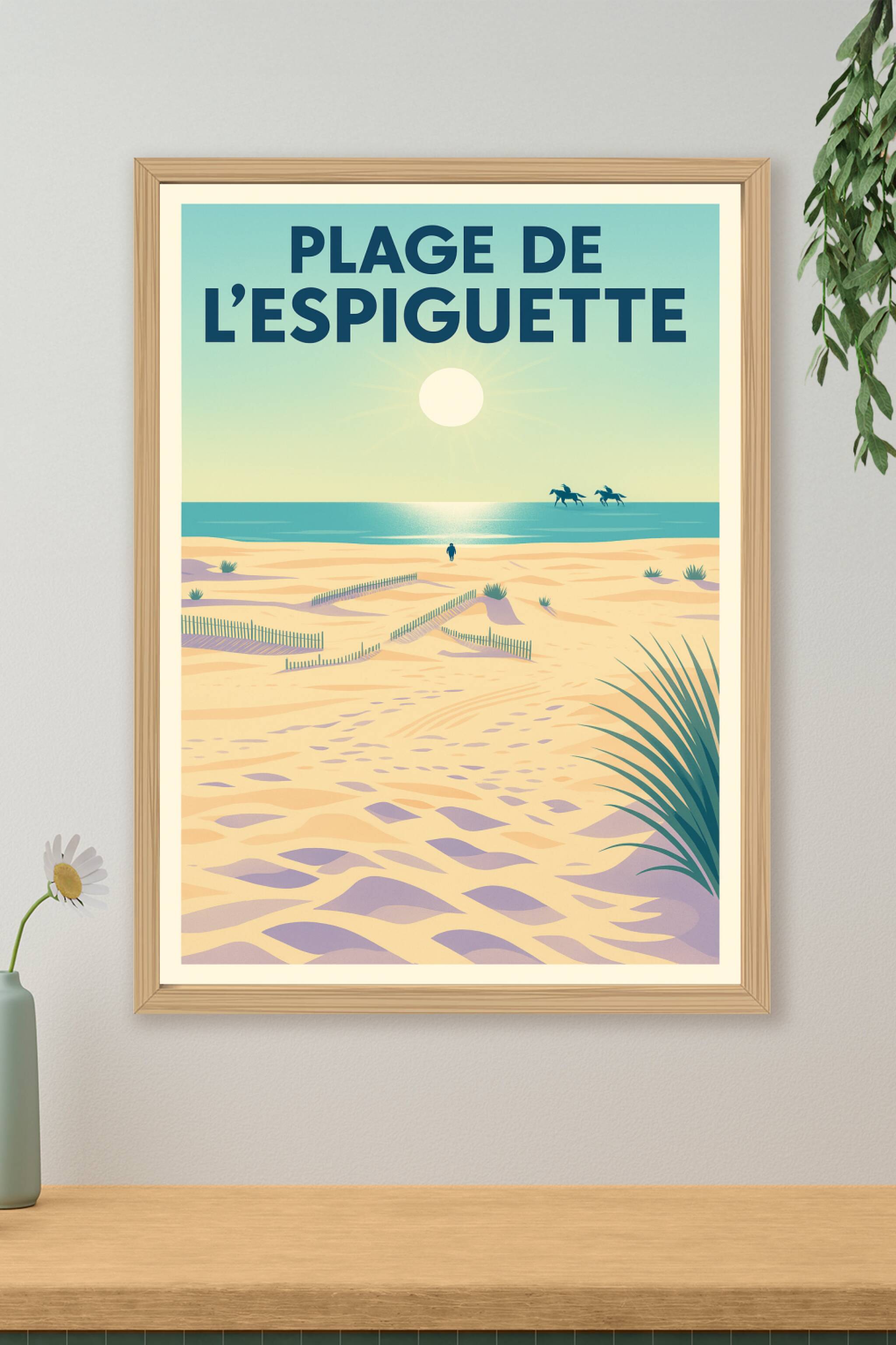 Affiche de Plage de l'Espiguette - L'immensité sauvage de la Camargue