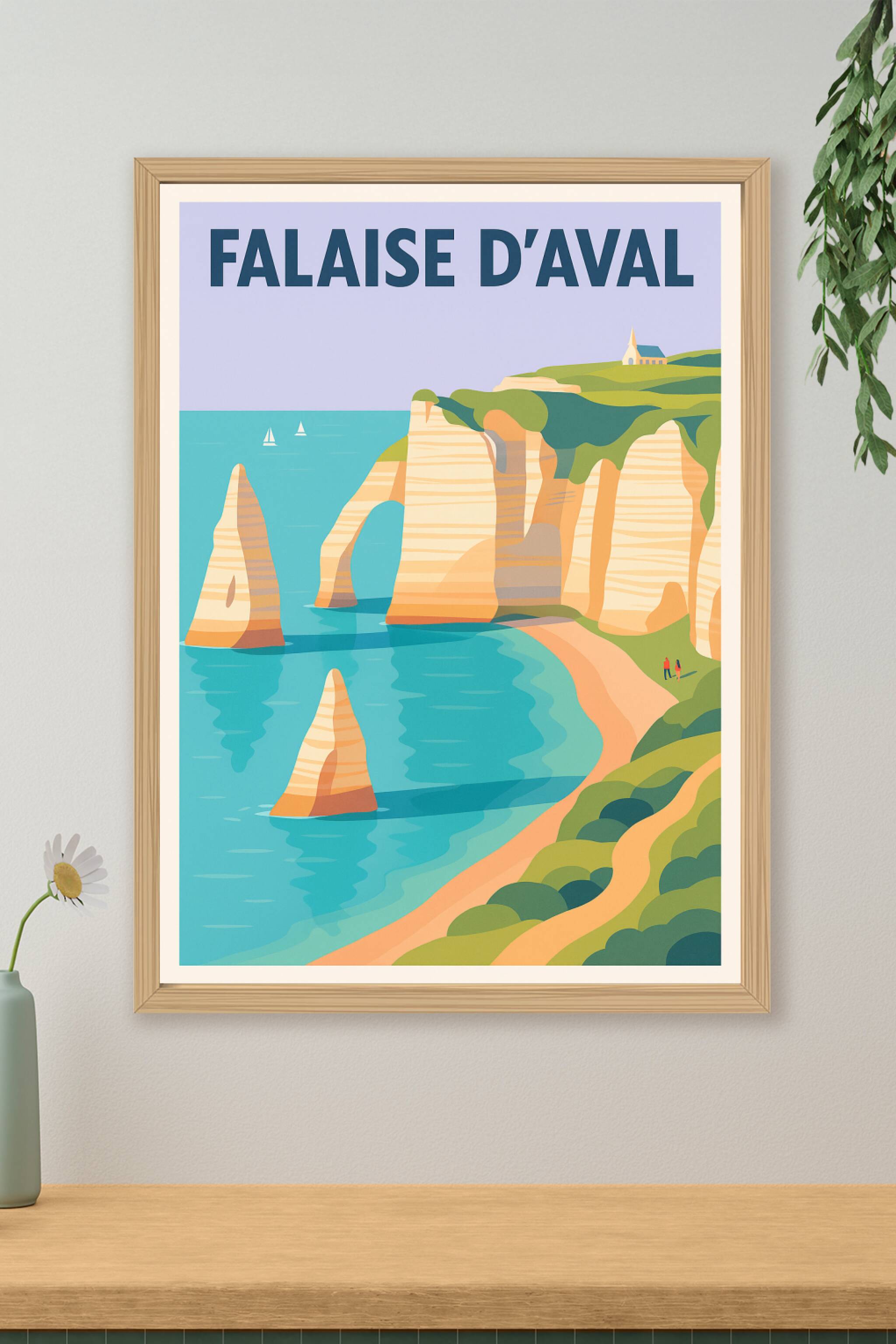 Affiche de Falaise d'Aval - L'éclat majestueux d'Étretat chez vous