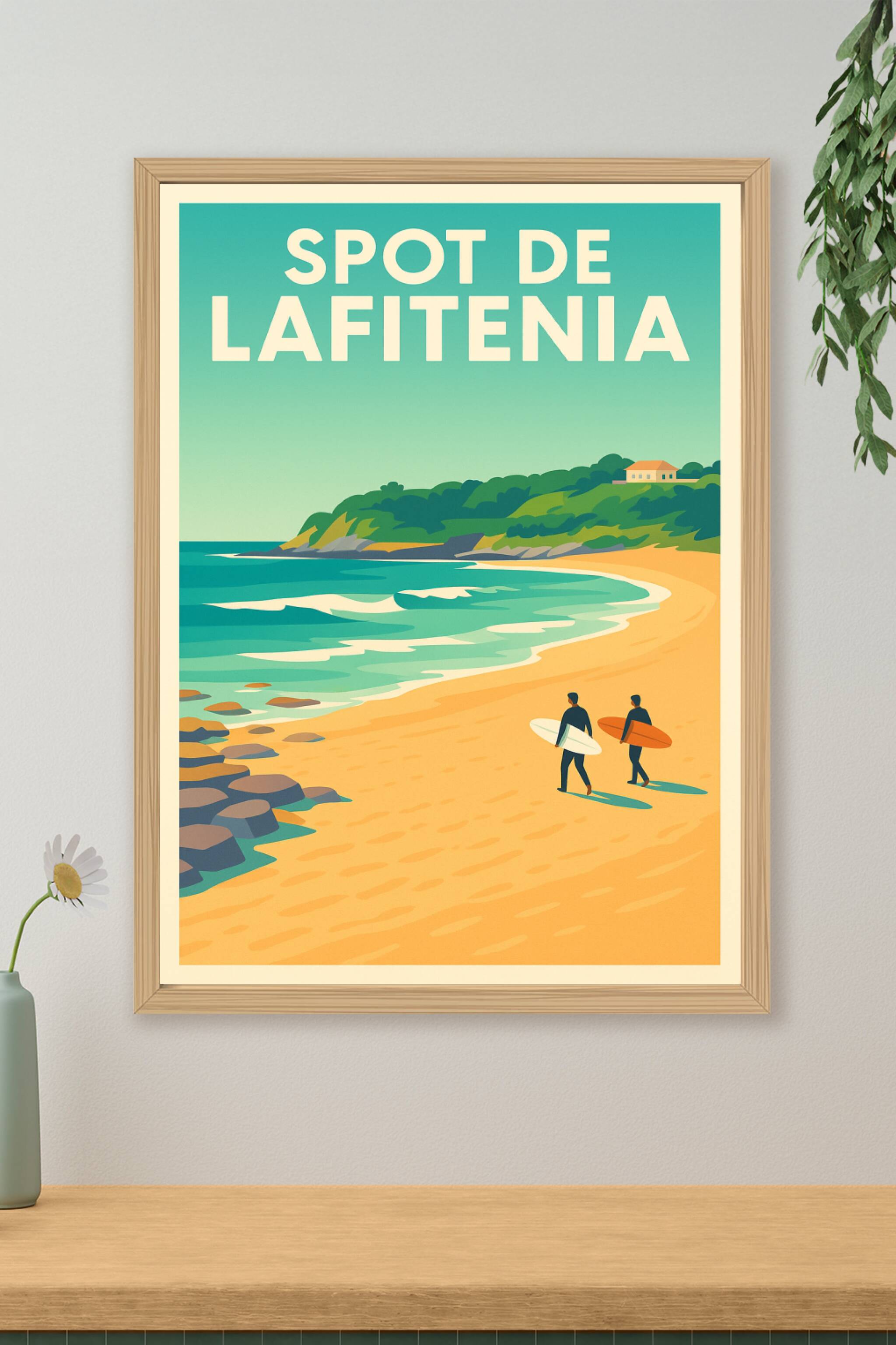 Affiche de Spot de Lafitenia - L'esprit surf du Pays Basque au cœur de votre déco