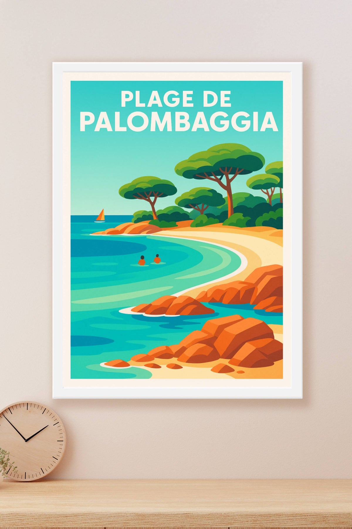 Affiche de Plage de Palombaggia - L'éclat de la Corse dans votre intérieur