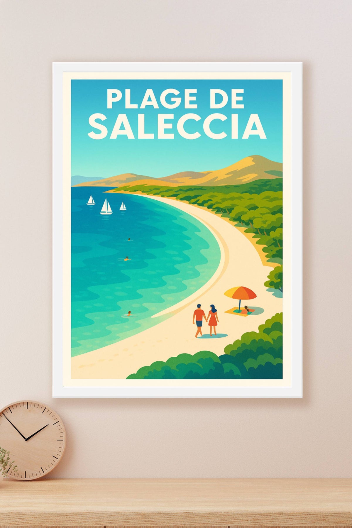 Affiche de Plage de Saleccia - Un paradis sauvage en Corse
