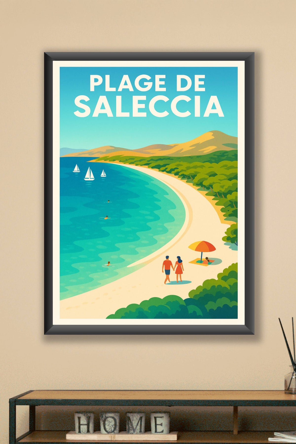 Affiche de Plage de Saleccia - Un paradis sauvage en Corse