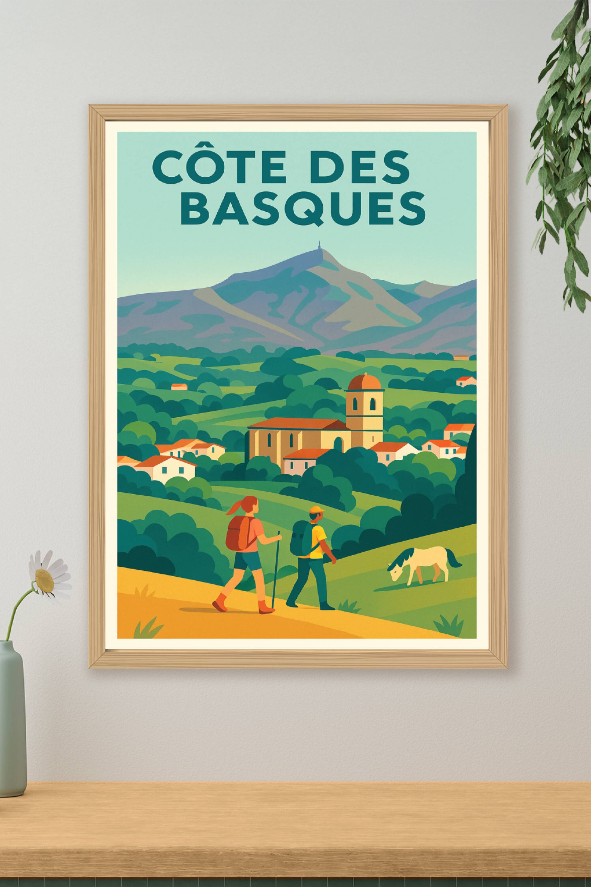 Affiche de Côte des Basques - L'esprit sauvage entre mer et montagnes