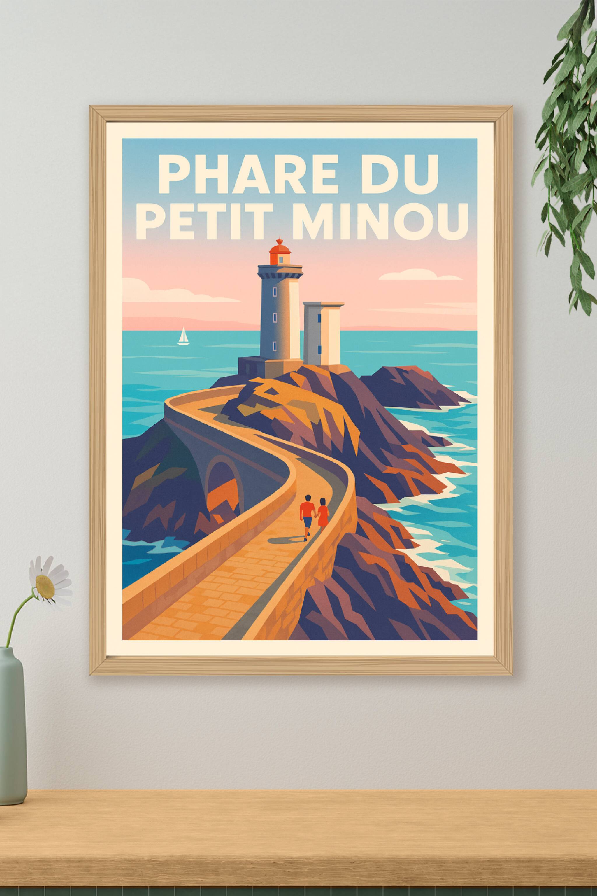 Affiche de Phare du Petit Minou - L'éclat majestueux de la côte bretonne