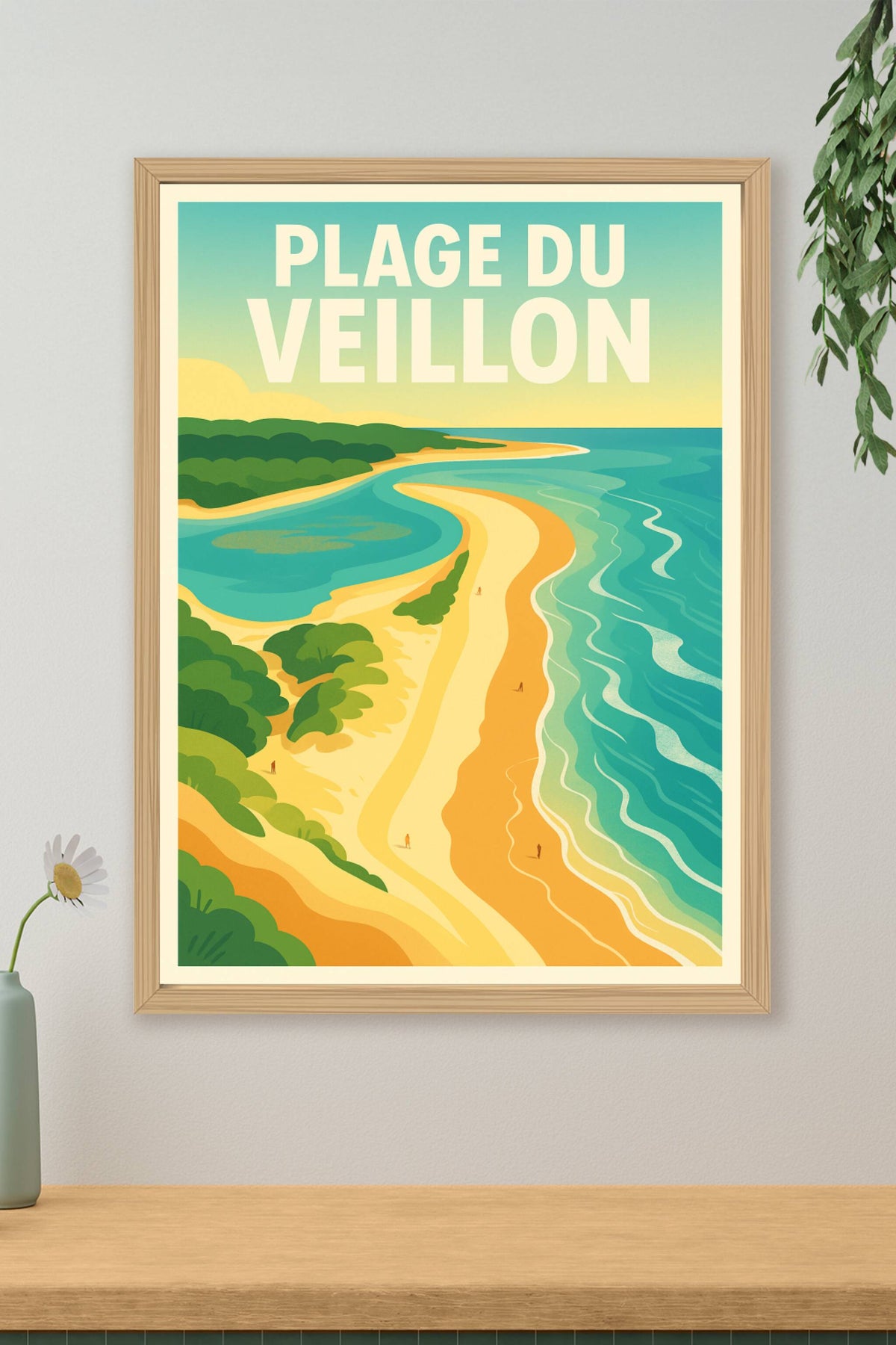 Affiche de Plage du Veillon - L'éclat sauvage de la côte vendéenne