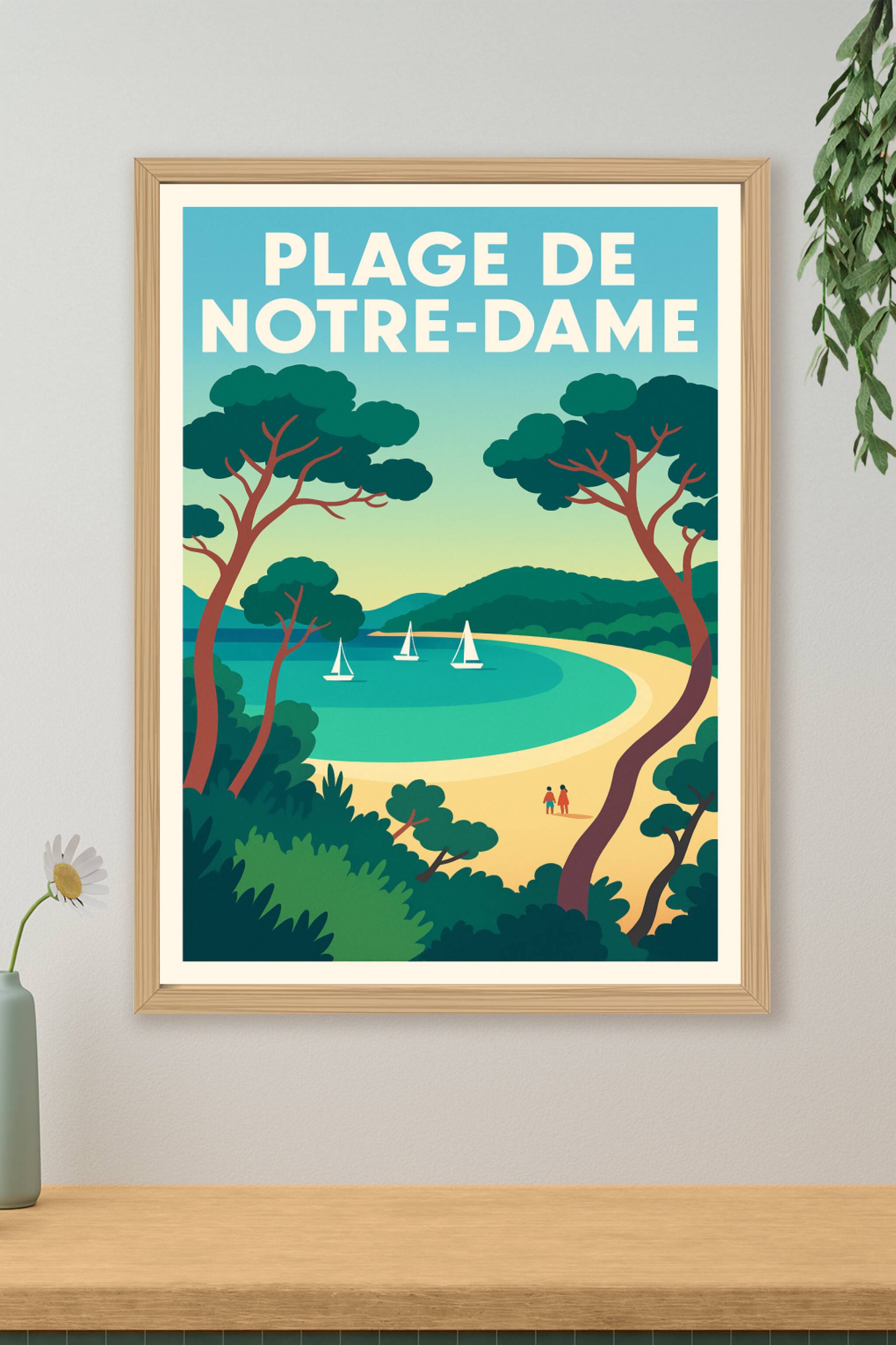 Affiche de Plage de Notre-Dame - L'éclat préservé de Porquerolles