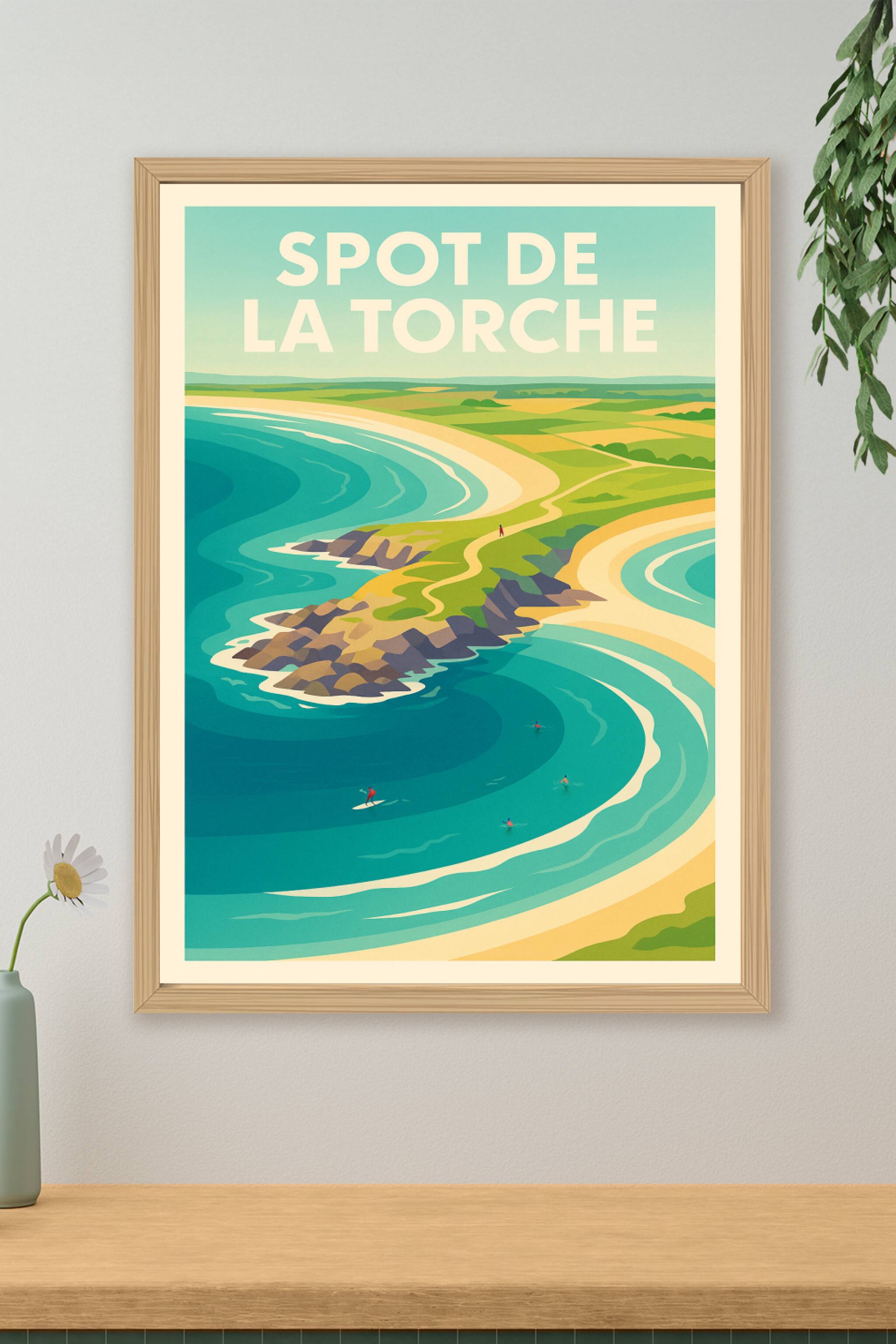 Affiche de Spot de la Torche - L'esprit du surf en Bretagne