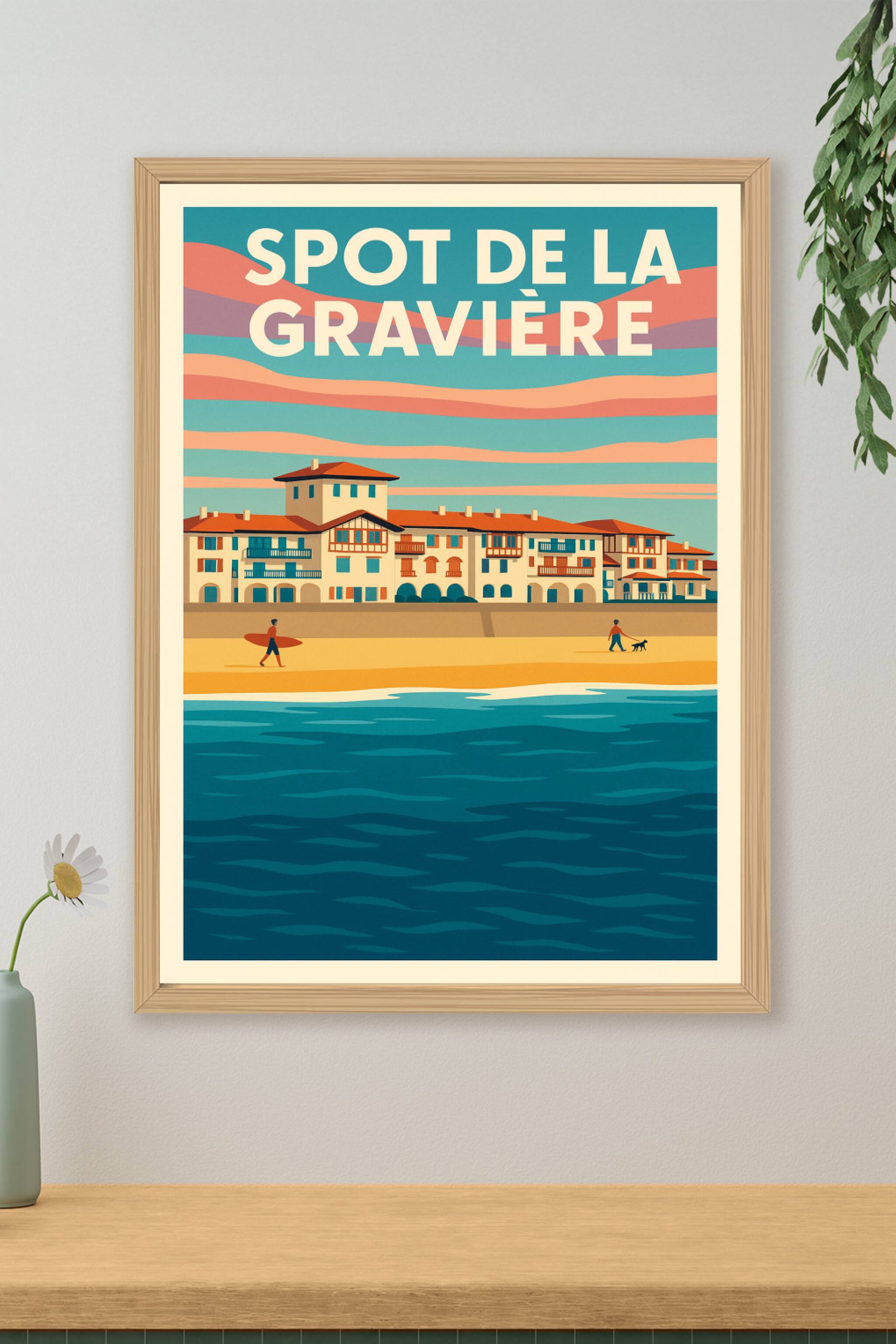 Affiche de Spot de la Gravière - L'esprit surf et l'élégance landaise