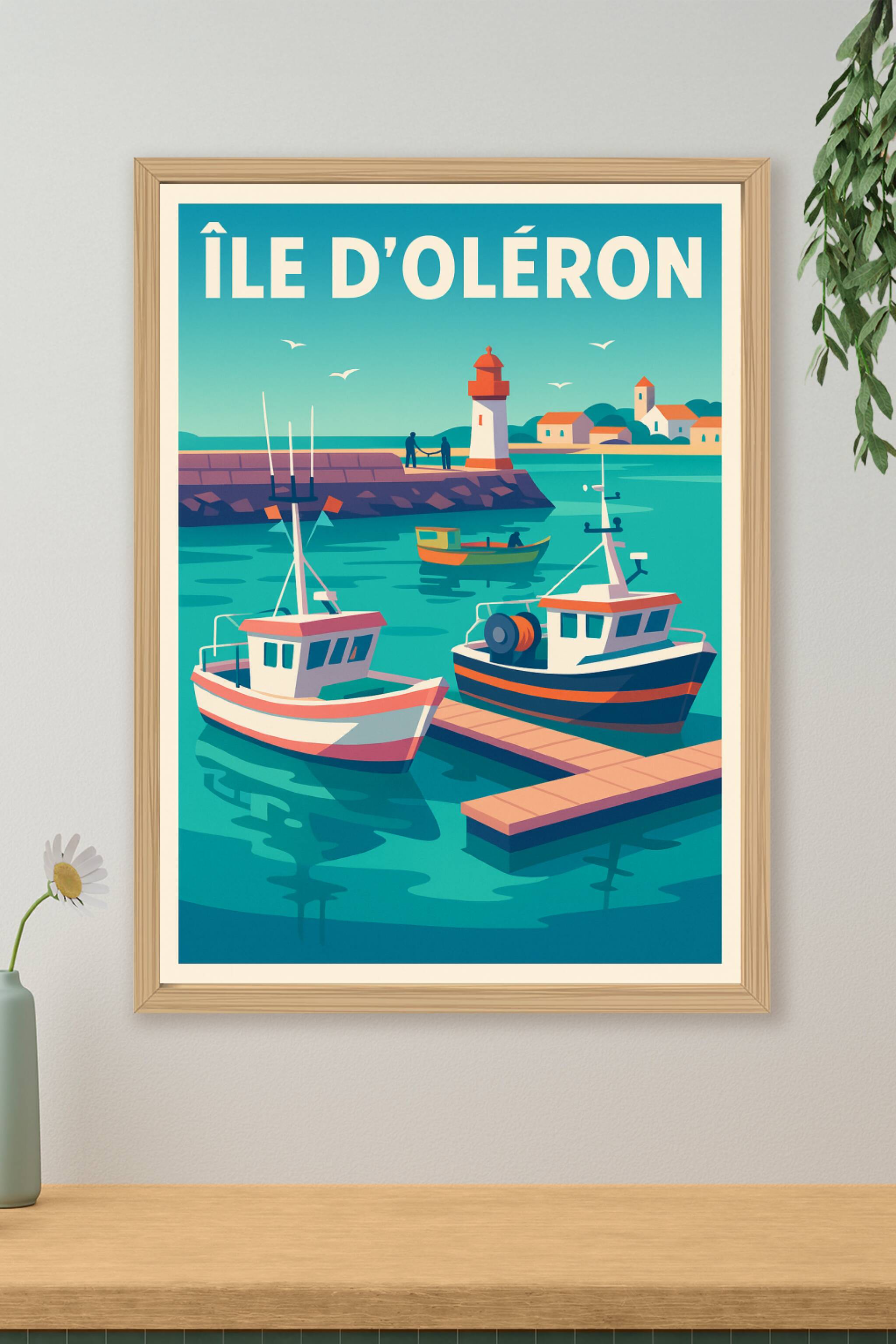 Affiche de Île d'Oléron - L'esprit authentique du port de pêche