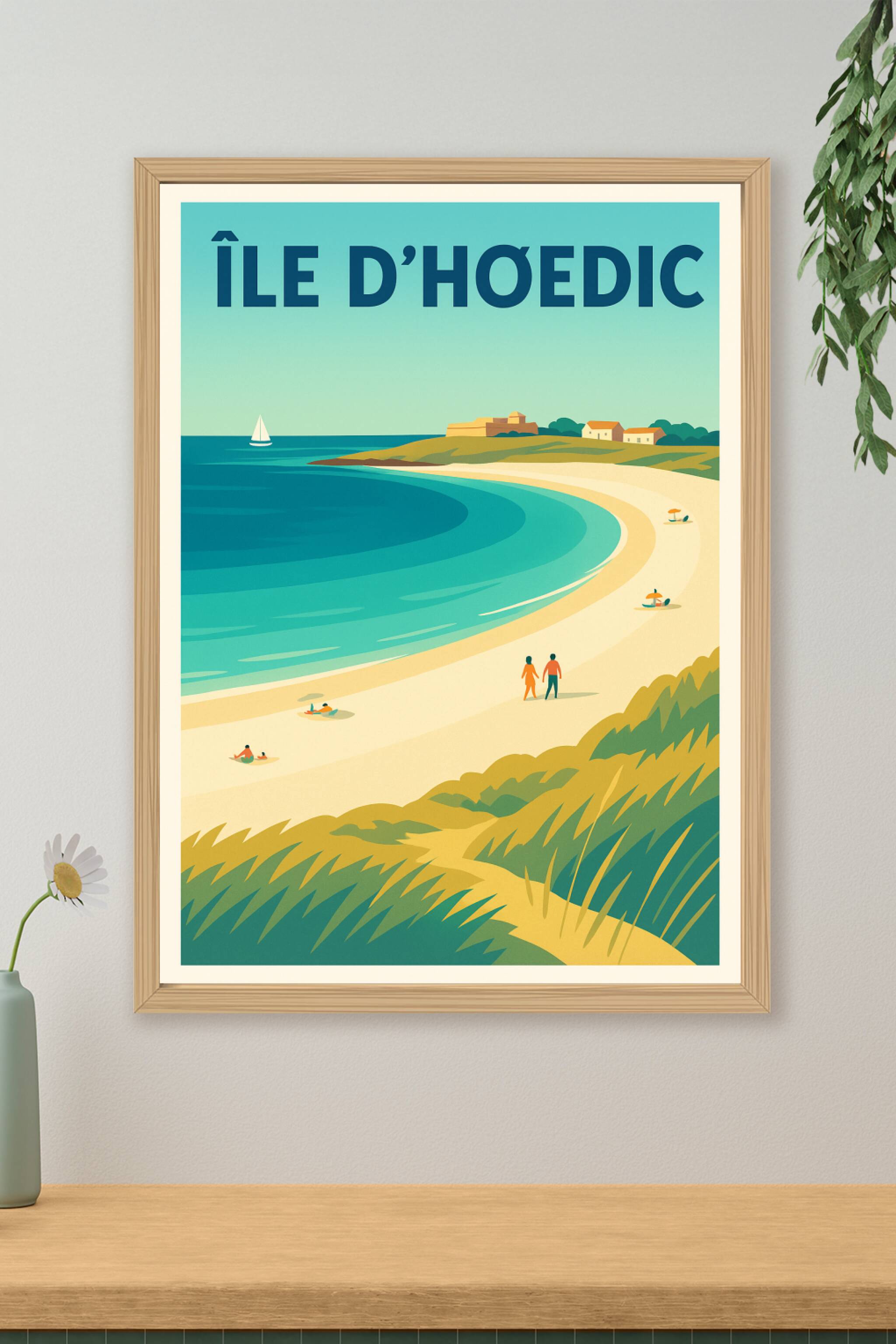 Affiche de Île d'Hœdic - Évasion sauvage et plages de sable blanc