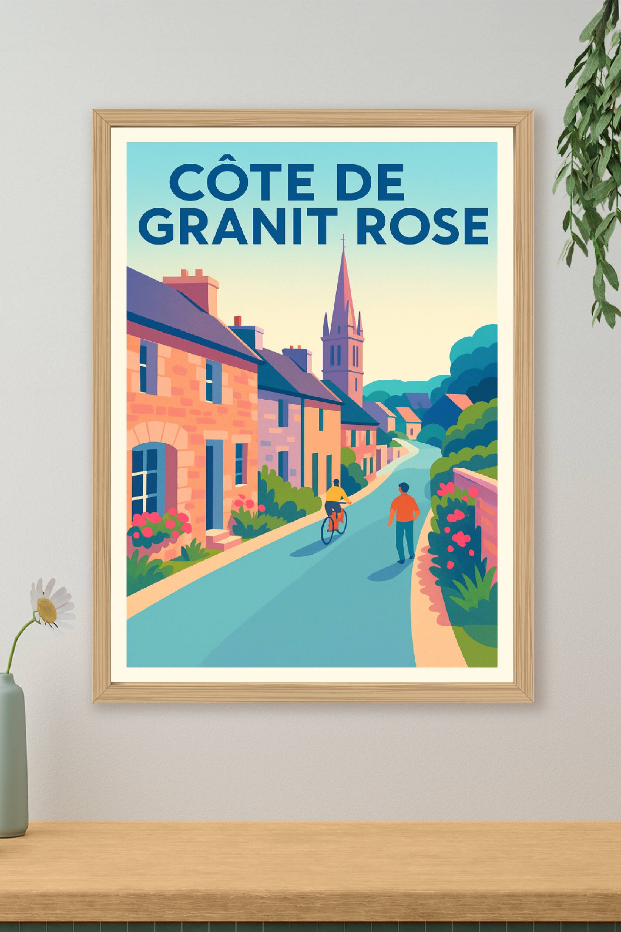 Affiche de Côte de Granit Rose - L'élégance pittoresque de la Bretagne