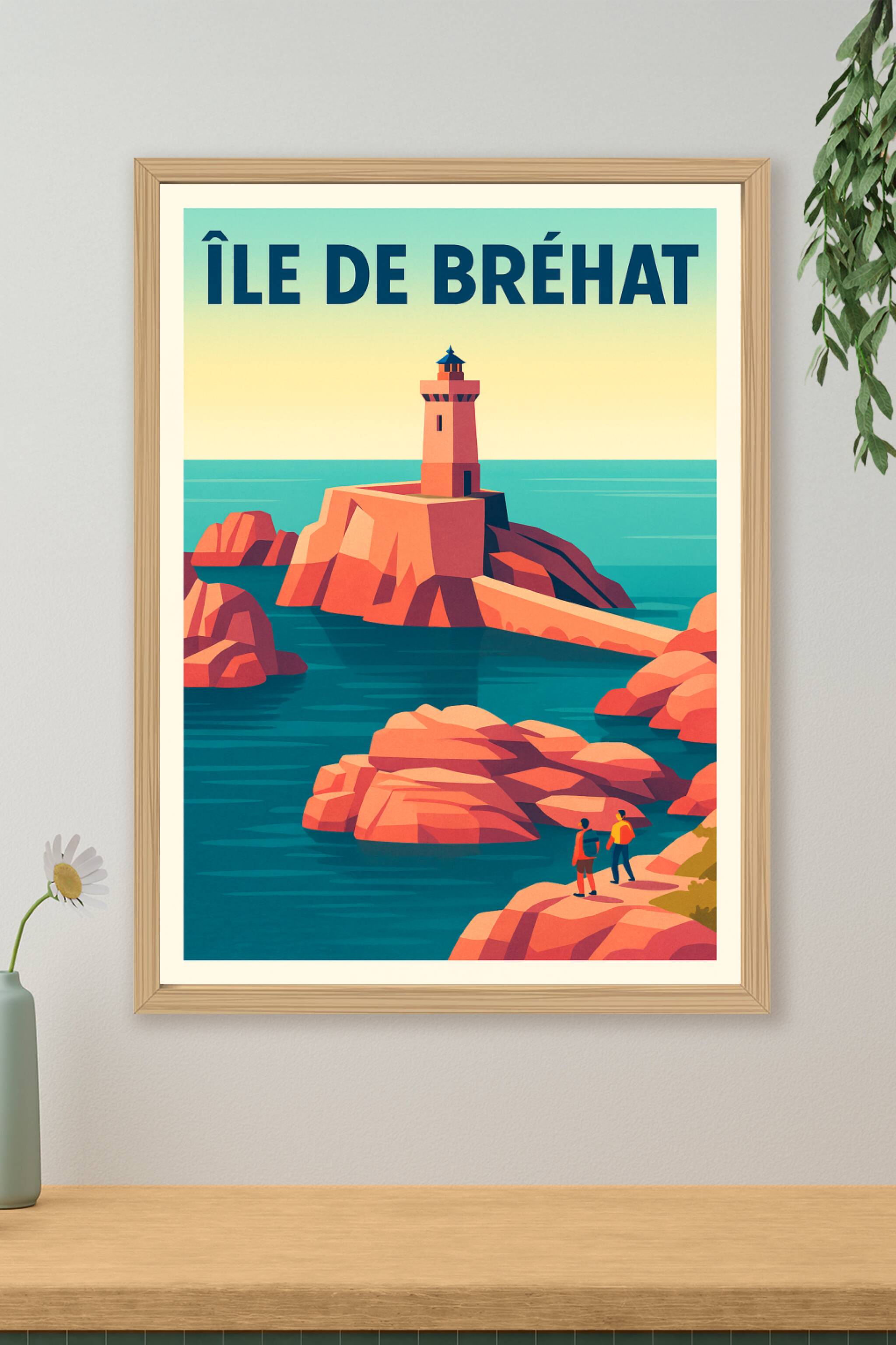 Affiche de Île de Bréhat - L'éclat sauvage du Phare du Paon