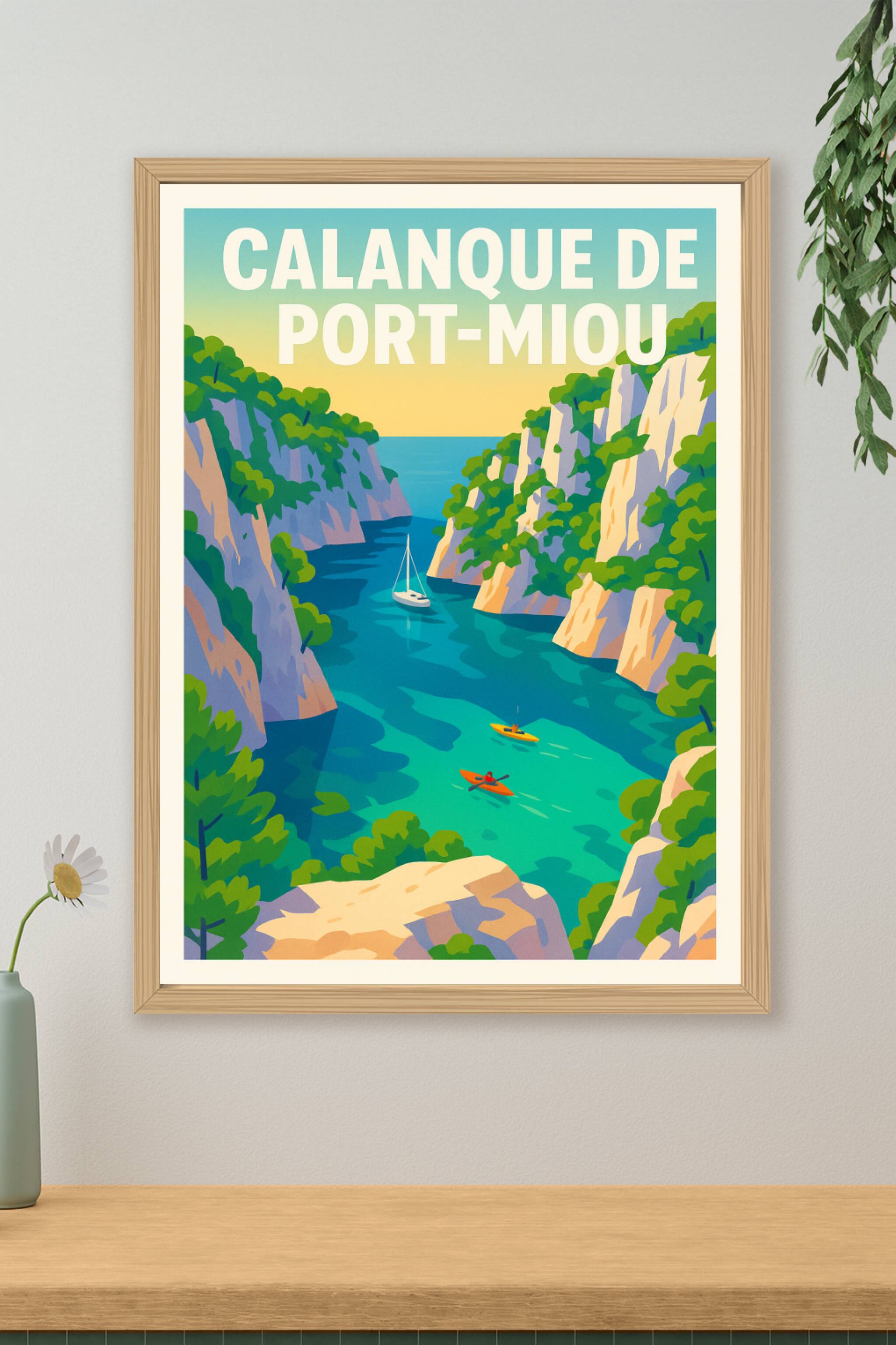 Affiche Calanque de Port-Miou — L'éclat de la Provence dans votre décoration · poster d'art de Calanque de Port-Miou
