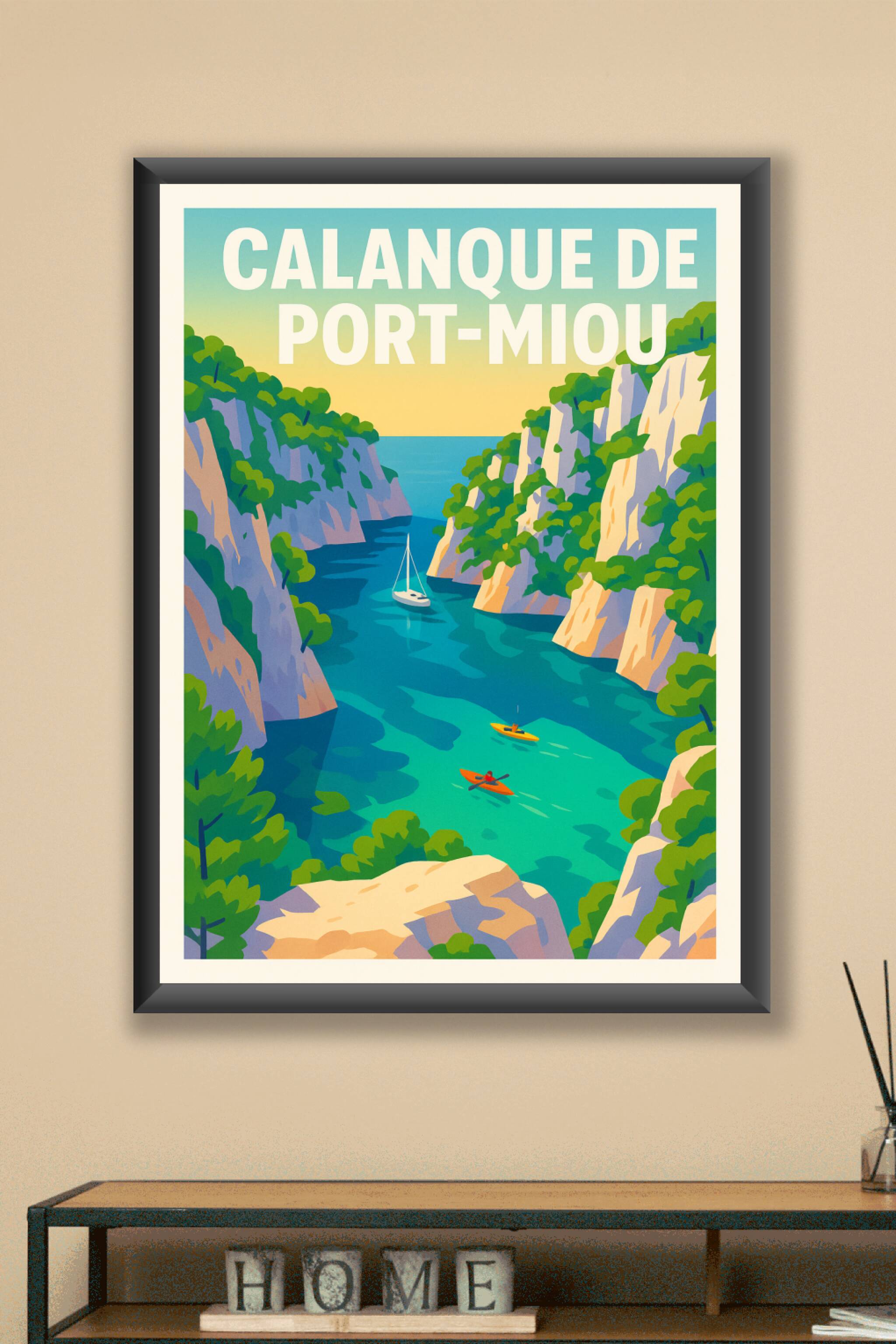 Affiche Calanque de Port-Miou — L'éclat de la Provence dans votre décoration · poster d'art de Calanque de Port-Miou