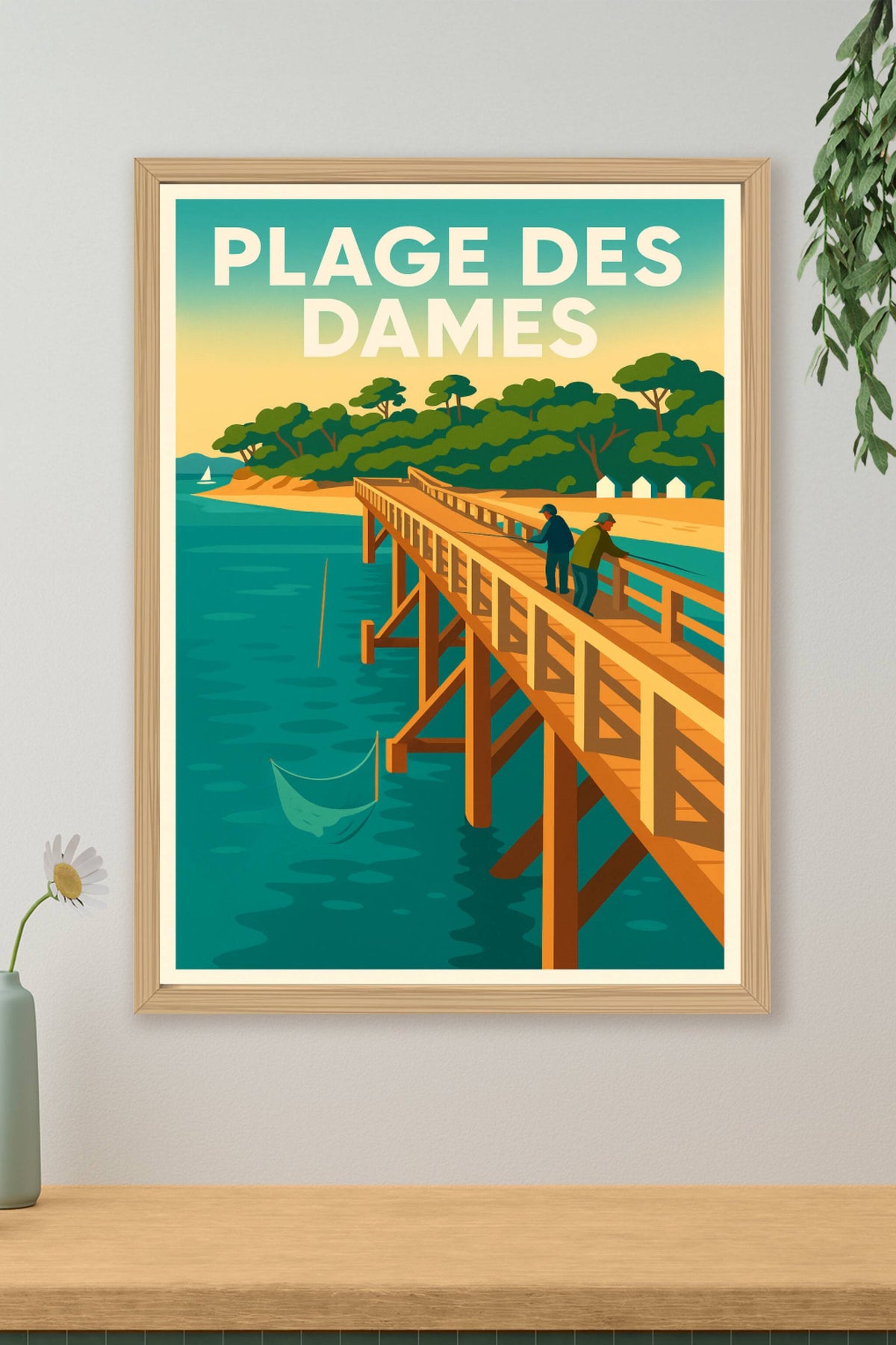 Affiche de Plage des Dames - L'élégance vintage de Noirmoutier
