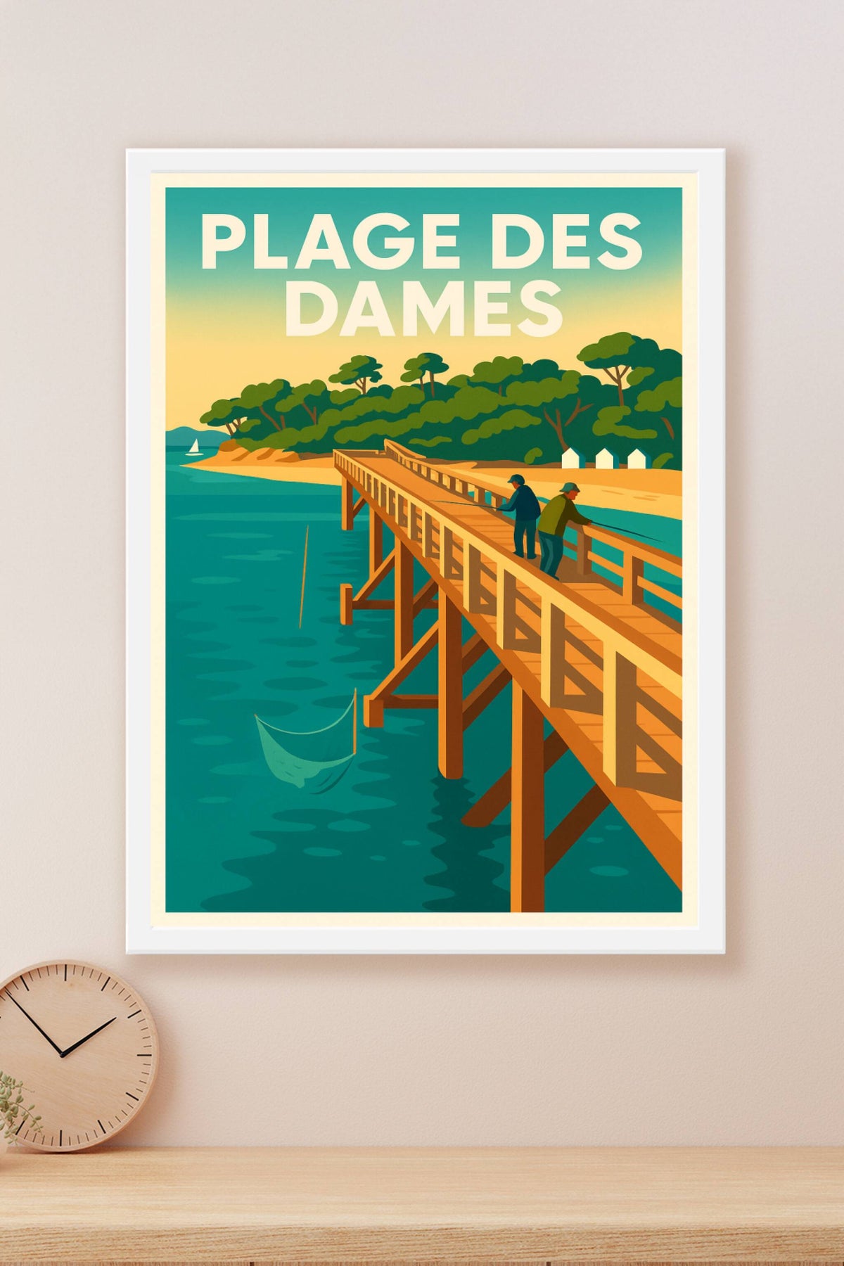Affiche de Plage des Dames - L'élégance vintage de Noirmoutier