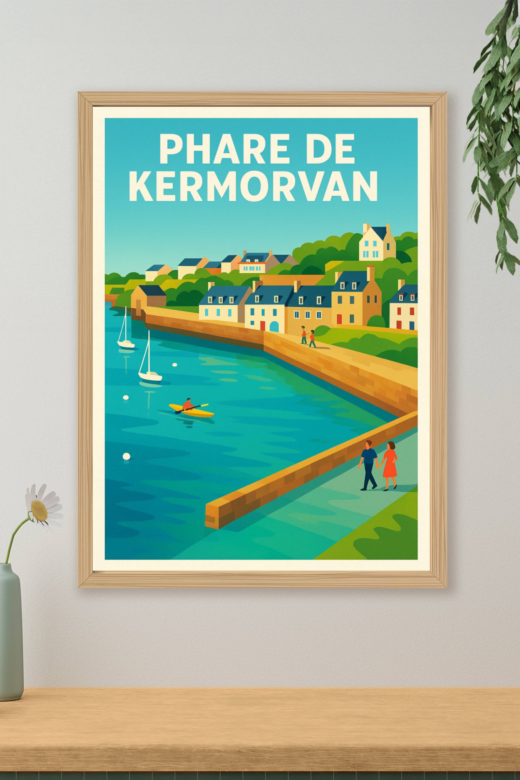 Affiche de Phare de Kermorvan - L'élégance du littoral breton chez vous