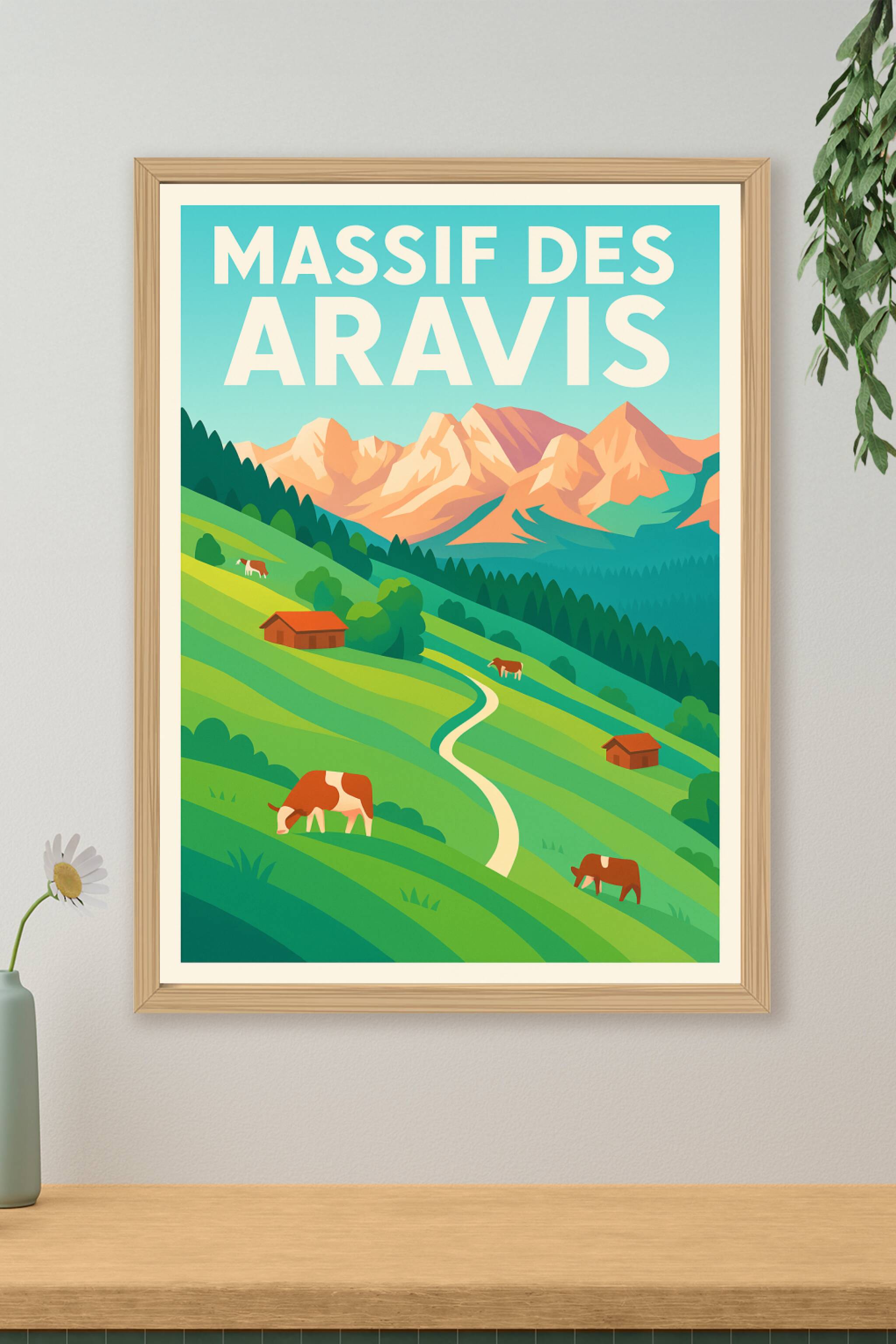 Affiche de Massif des Aravis - L'élégance des sommets alpins chez vous