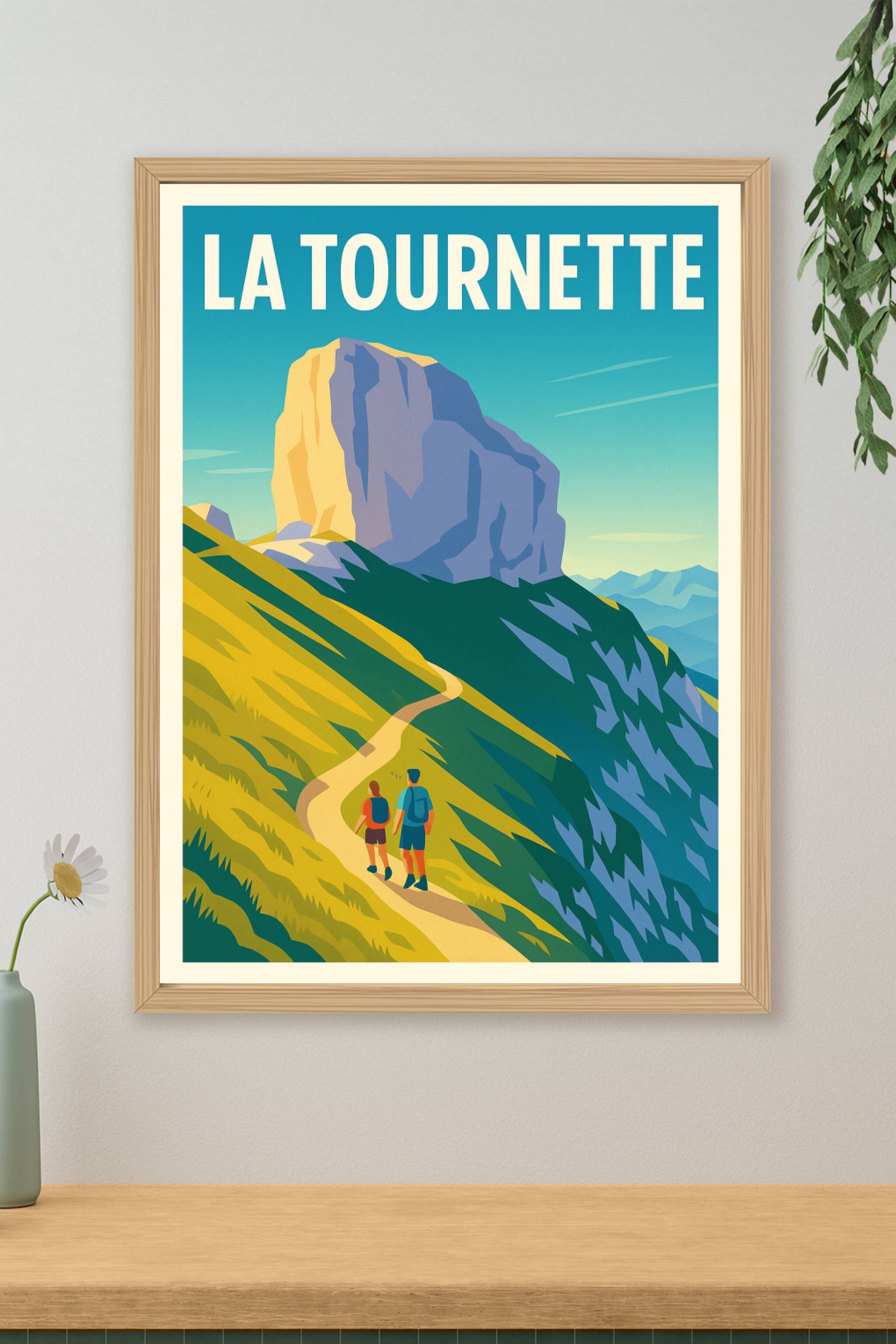 Affiche de La Tournette - Le sommet majestueux surplombant le lac d'Annecy