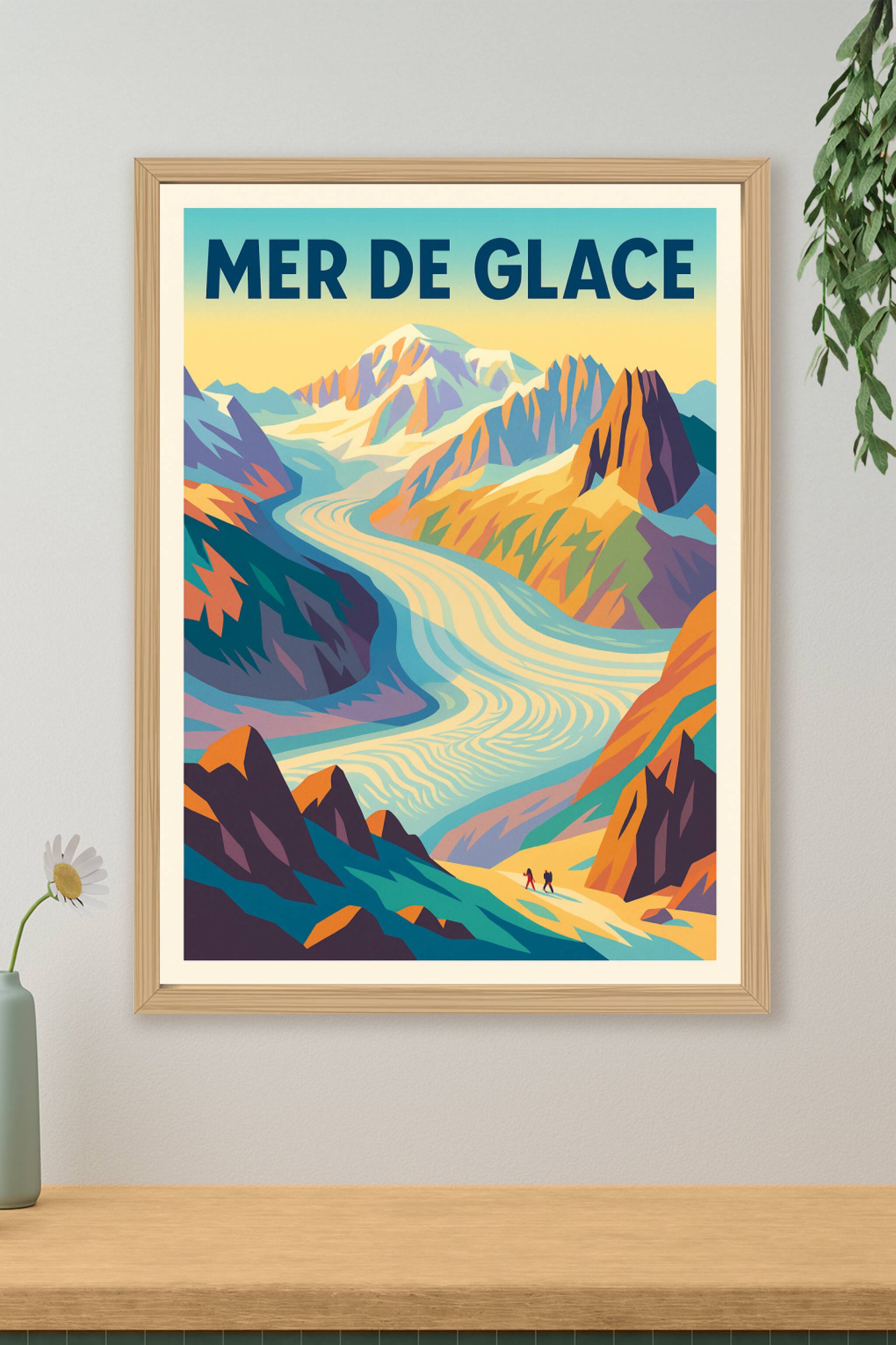 Affiche de Mer de Glace - L'éclat majestueux des Alpes dans votre intérieur