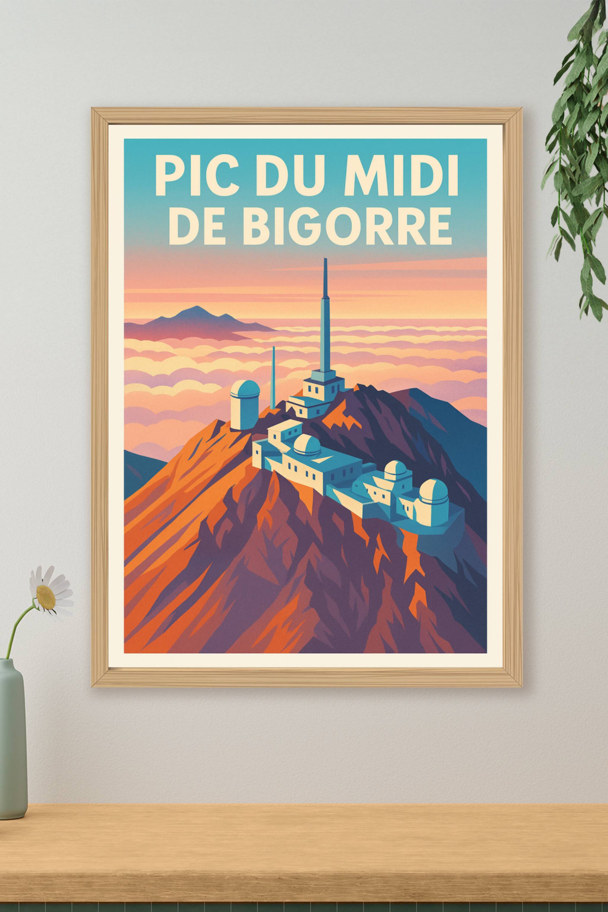Affiche de Pic du Midi de Bigorre - Un voyage majestueux au-dessus des nuages
