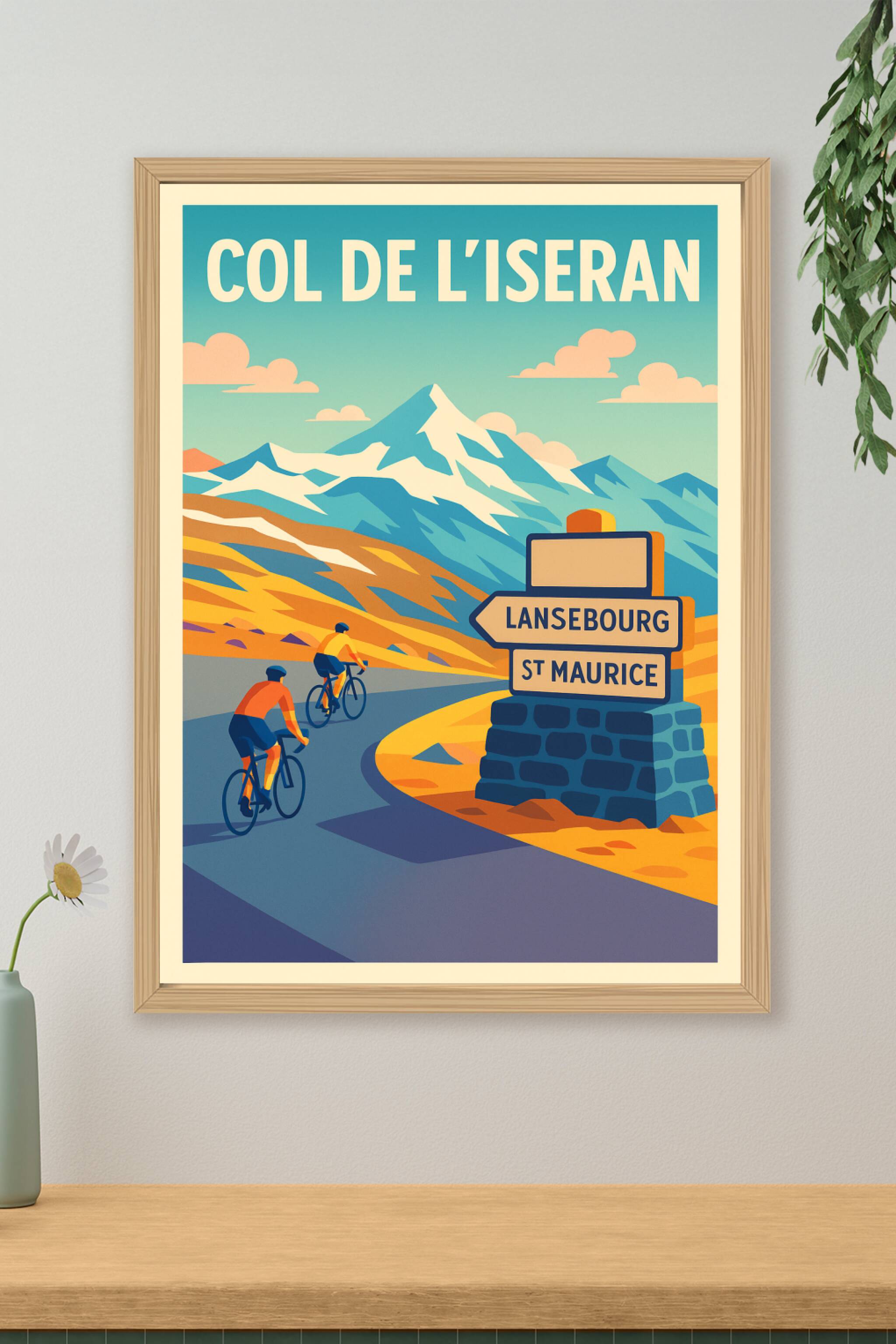 Affiche de Col de l'Iseran - Le sommet mythique des Alpes au format vintage