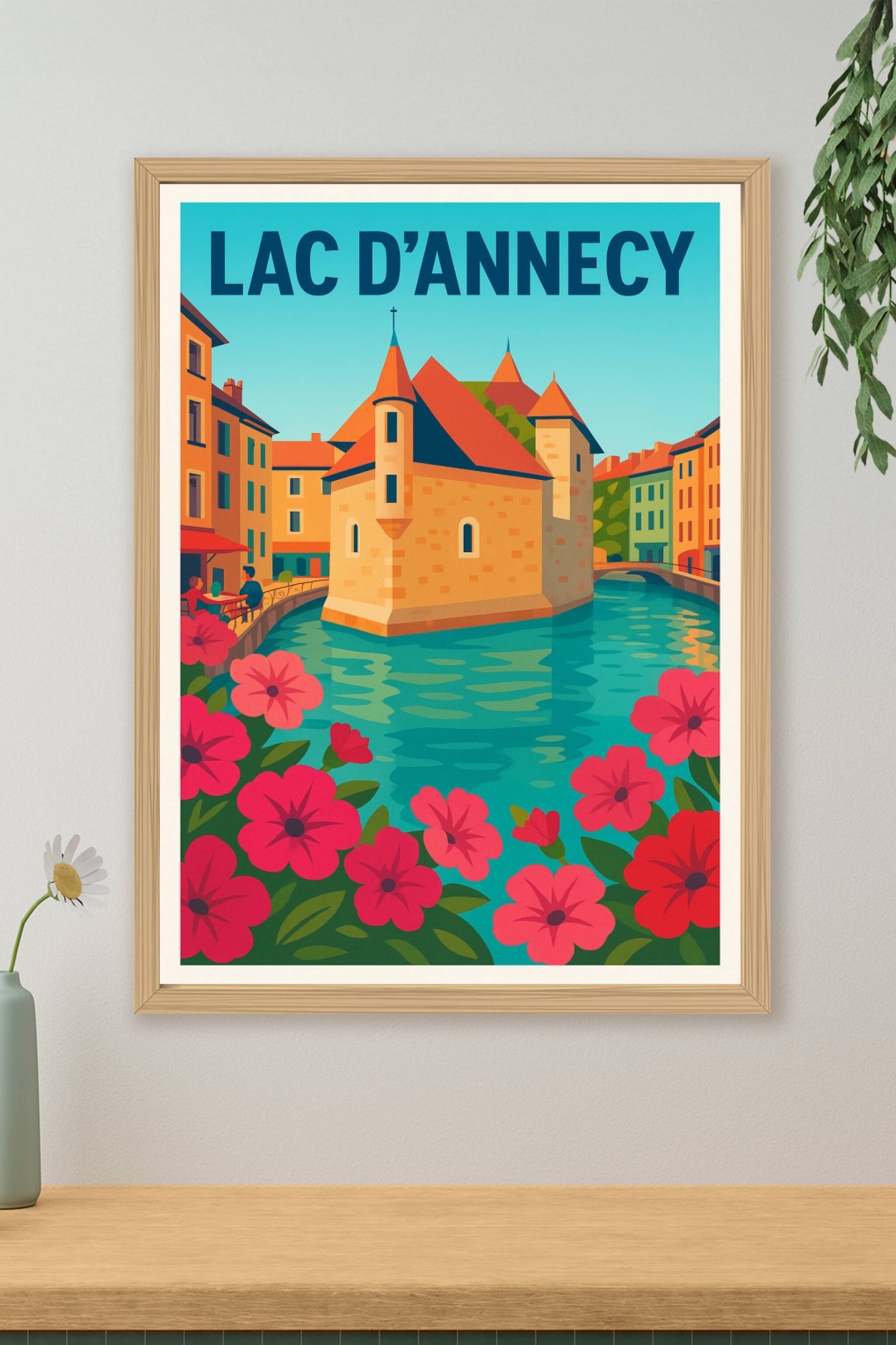 Affiche de Lac d'Annecy - La Venise des Alpes en couleurs