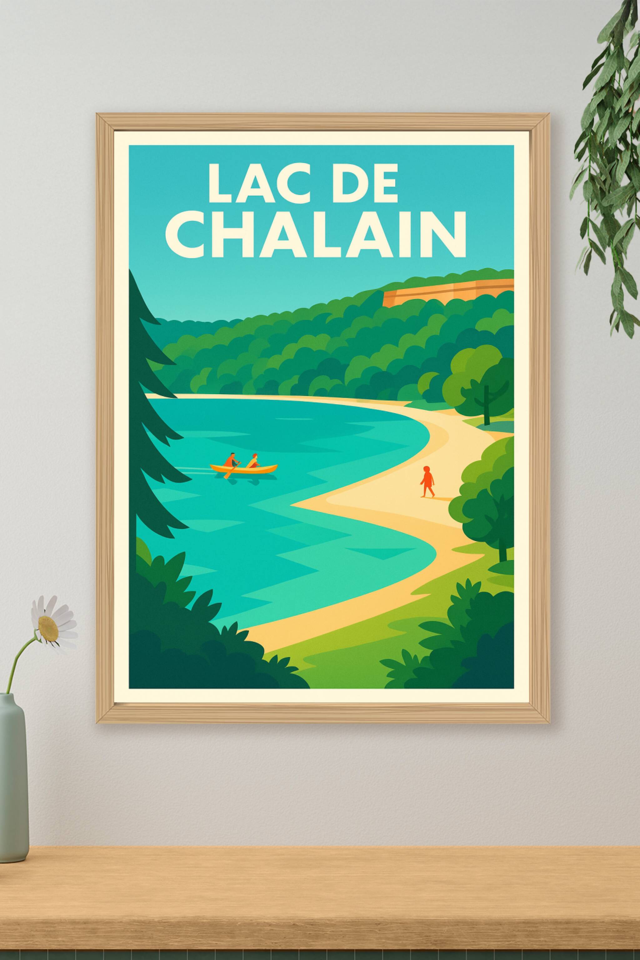 Affiche de Lac de Chalain - L'éclat turquoise du Jura