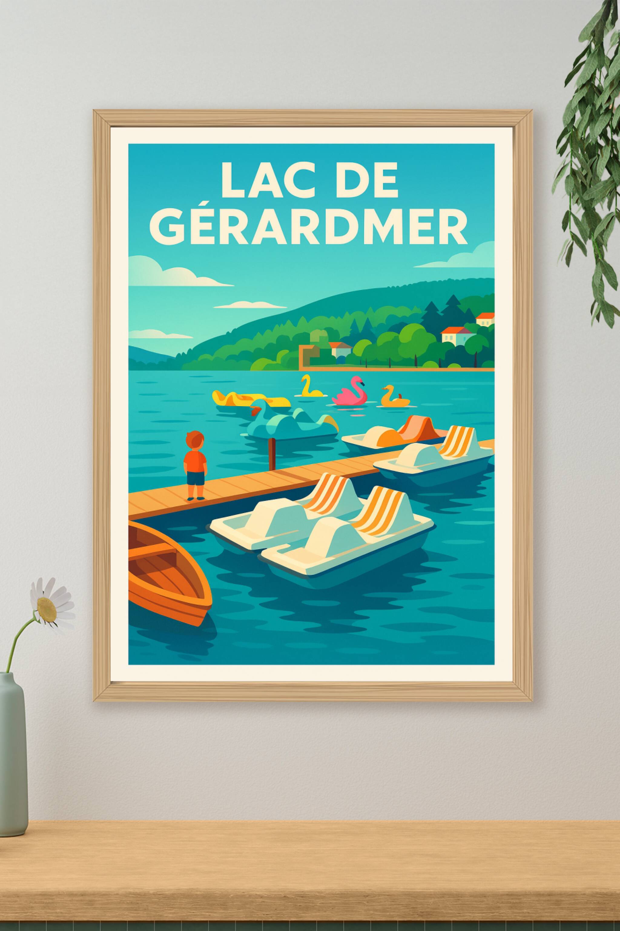 Affiche de Lac de Gérardmer - La Perle des Vosges en couleurs