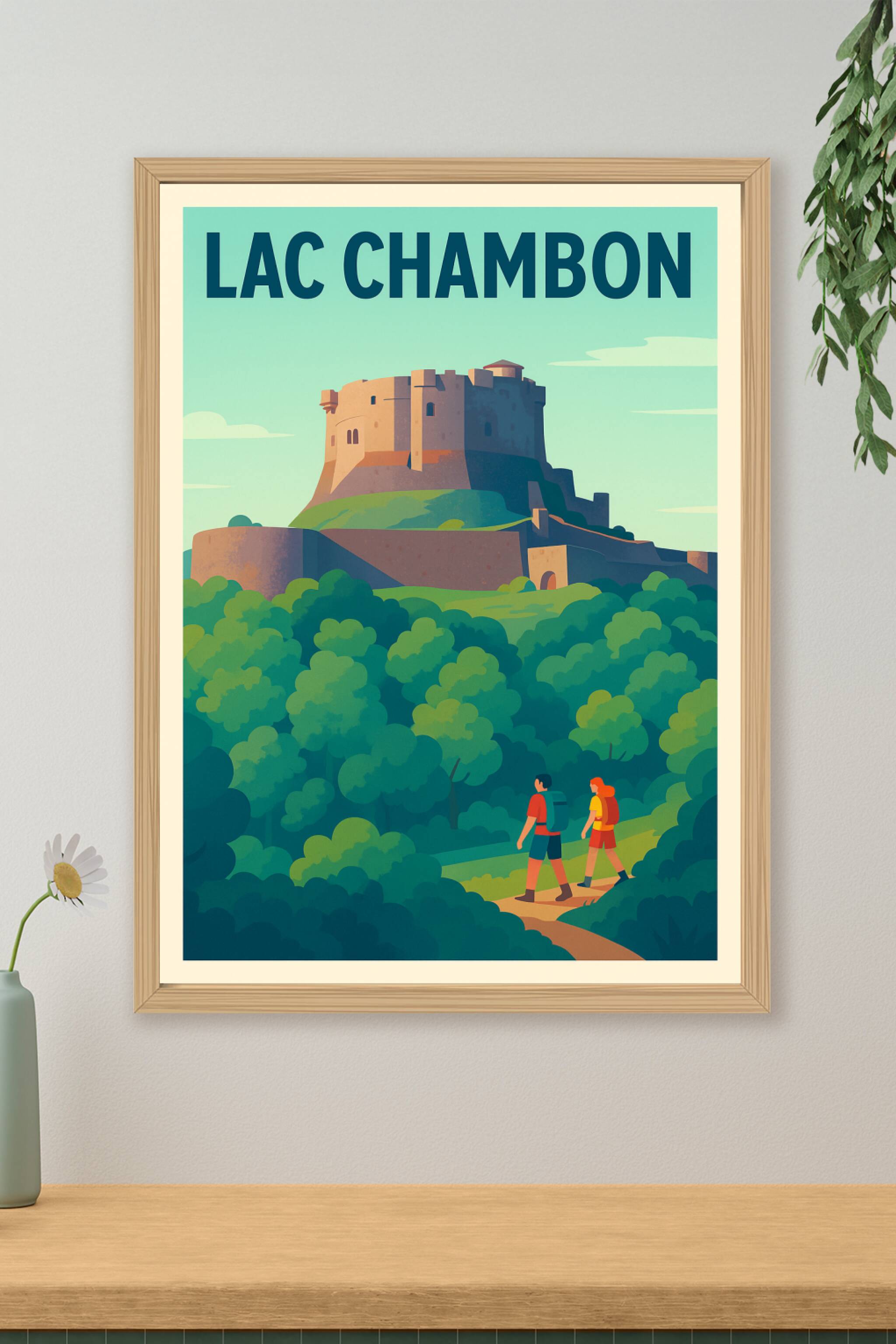 Affiche de Lac Chambon - L'esprit de l'Auvergne entre lac et montagnes