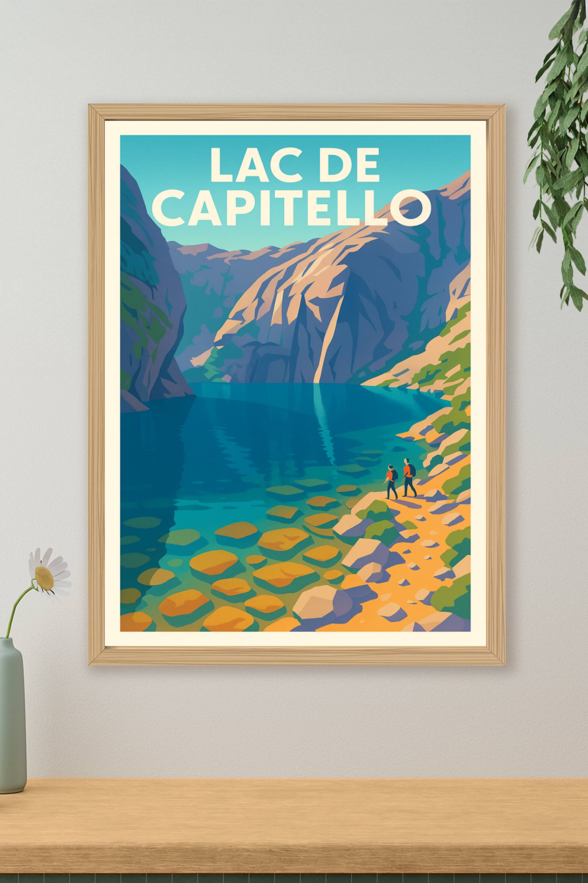 Affiche de Lac de Capitello - L'éclat sauvage des sommets corses