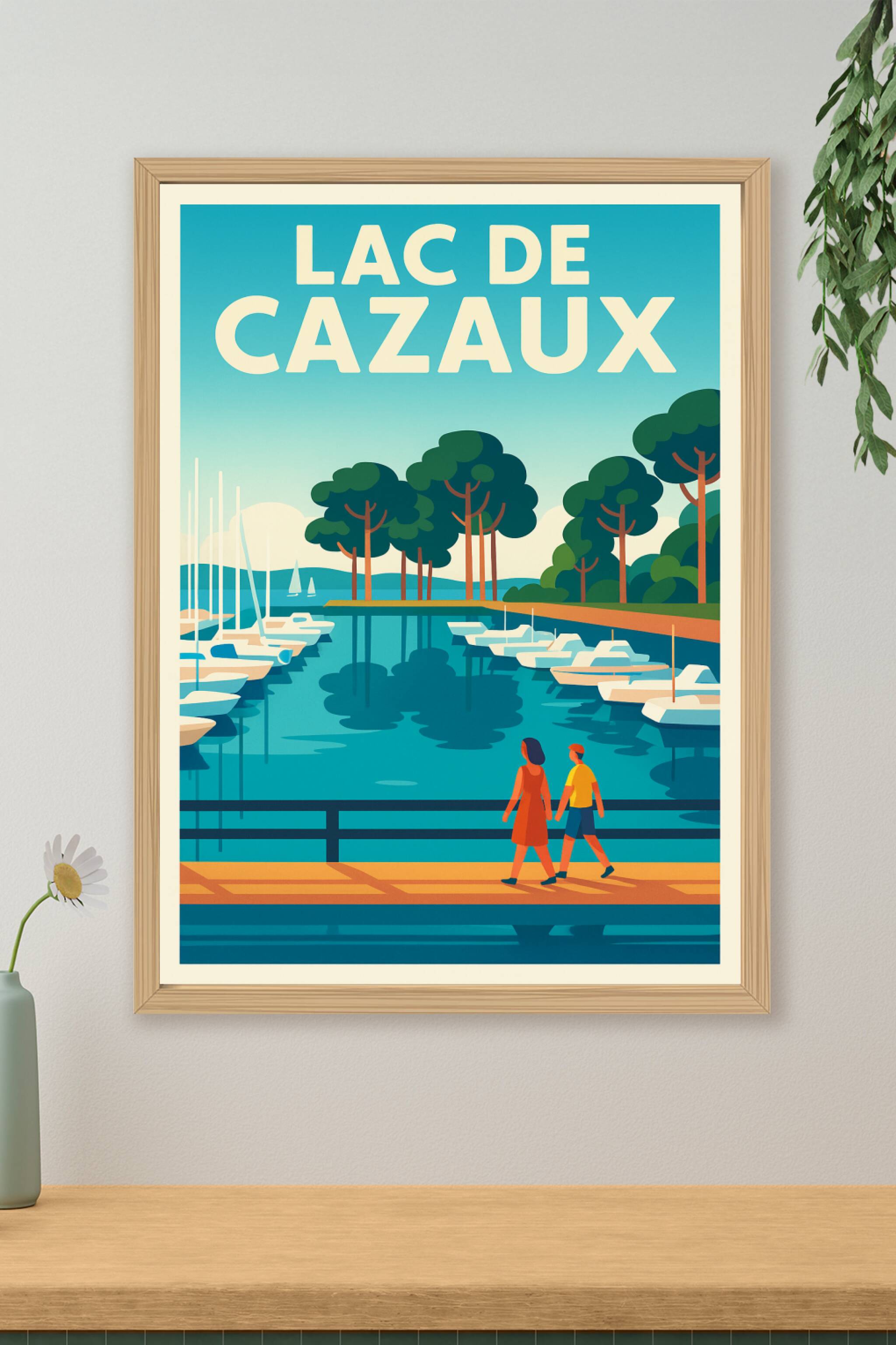 Affiche de Lac de Cazaux - Évasion paisible au bord de l'eau