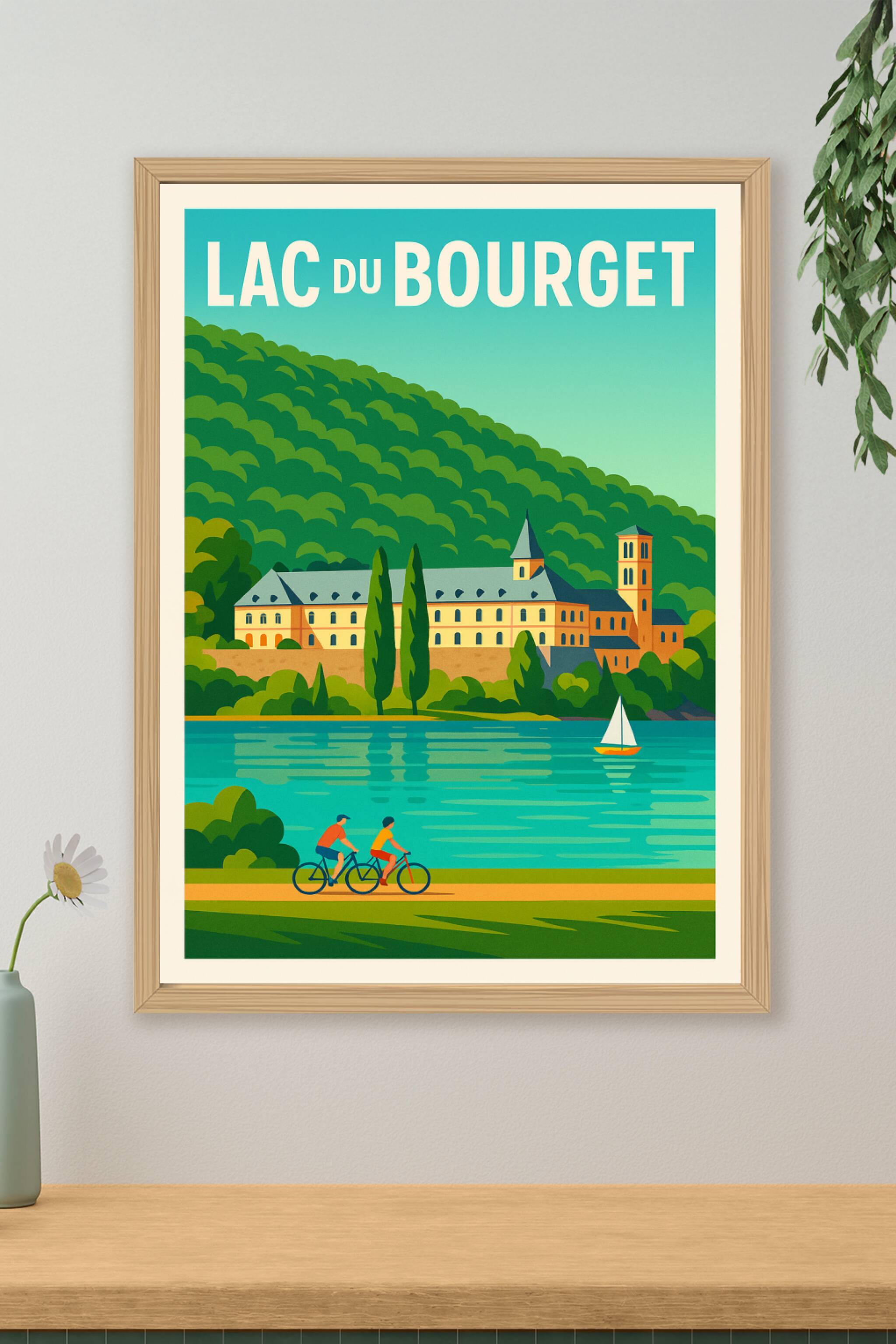 Affiche de Lac du Bourget - Évasion entre Montagnes et Eaux Cristallines