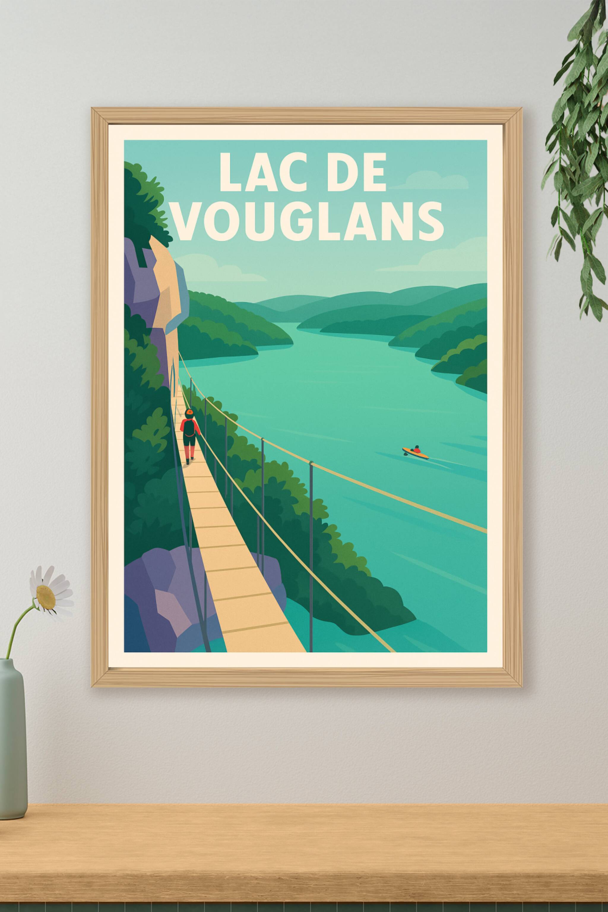 Affiche de Lac de Vouglans - L'émeraude du Jura dans votre décoration