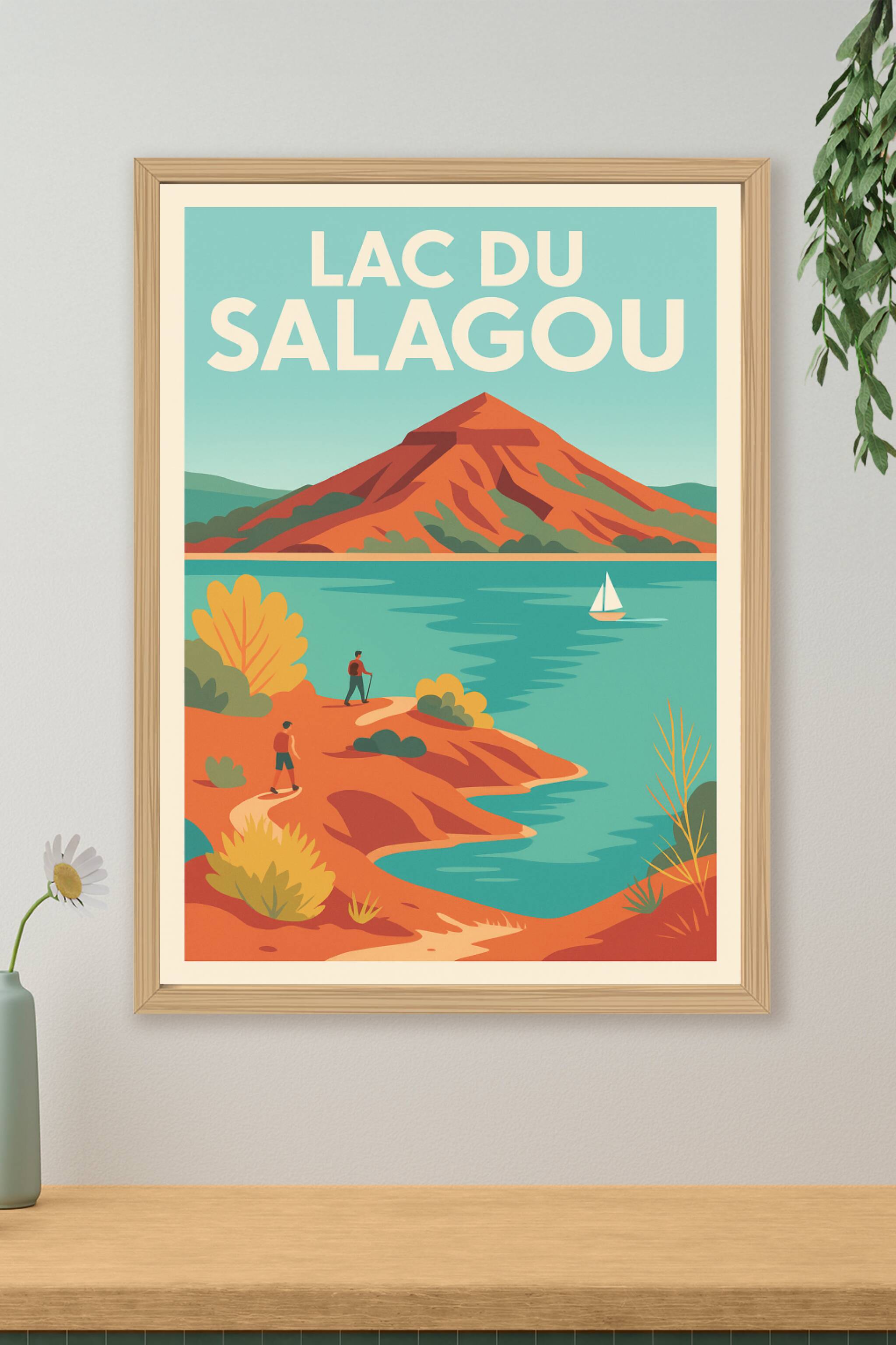 Affiche de Lac du Salagou - L'éclat des terres rouges de l'Hérault