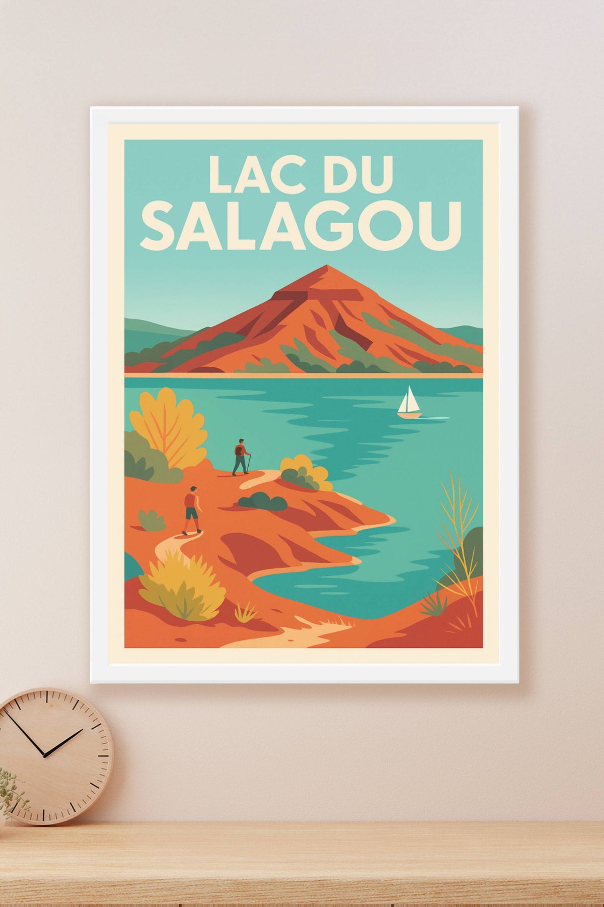 Affiche de Lac du Salagou - L'éclat des terres rouges de l'Hérault