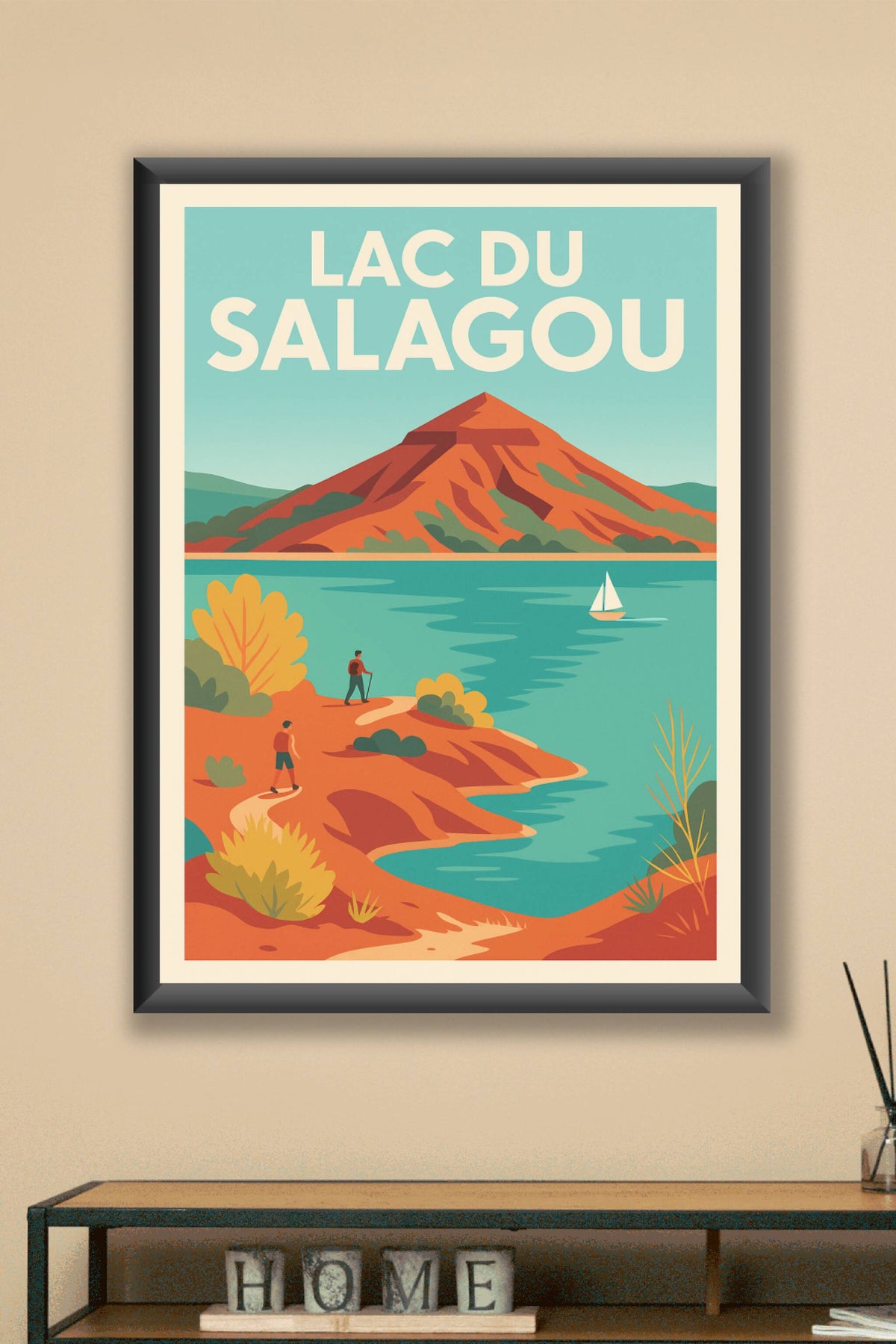 Affiche de Lac du Salagou - L'éclat des terres rouges de l'Hérault