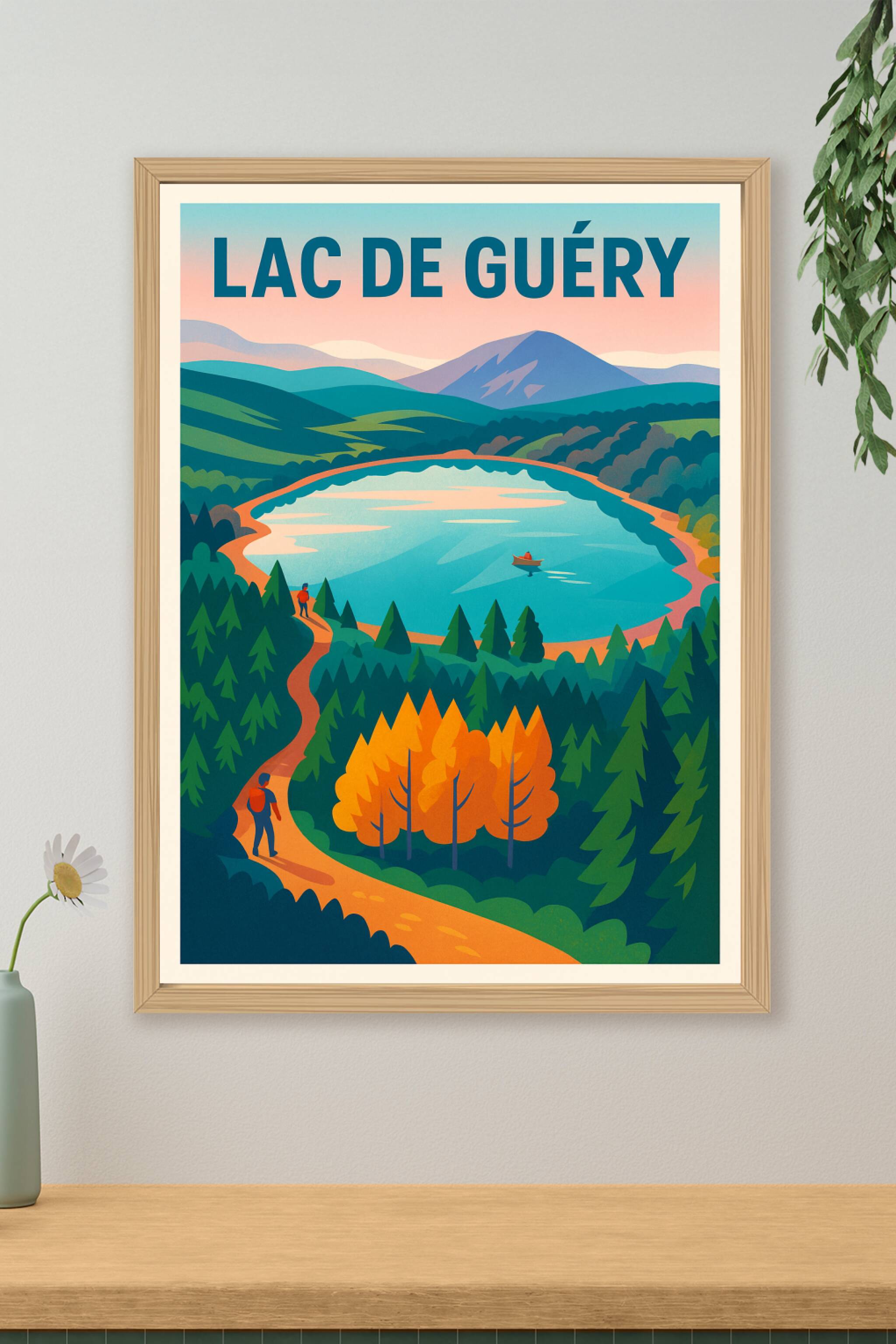 Affiche de Lac de Guéry - Écrin de sérénité au cœur des volcans d'Auvergne