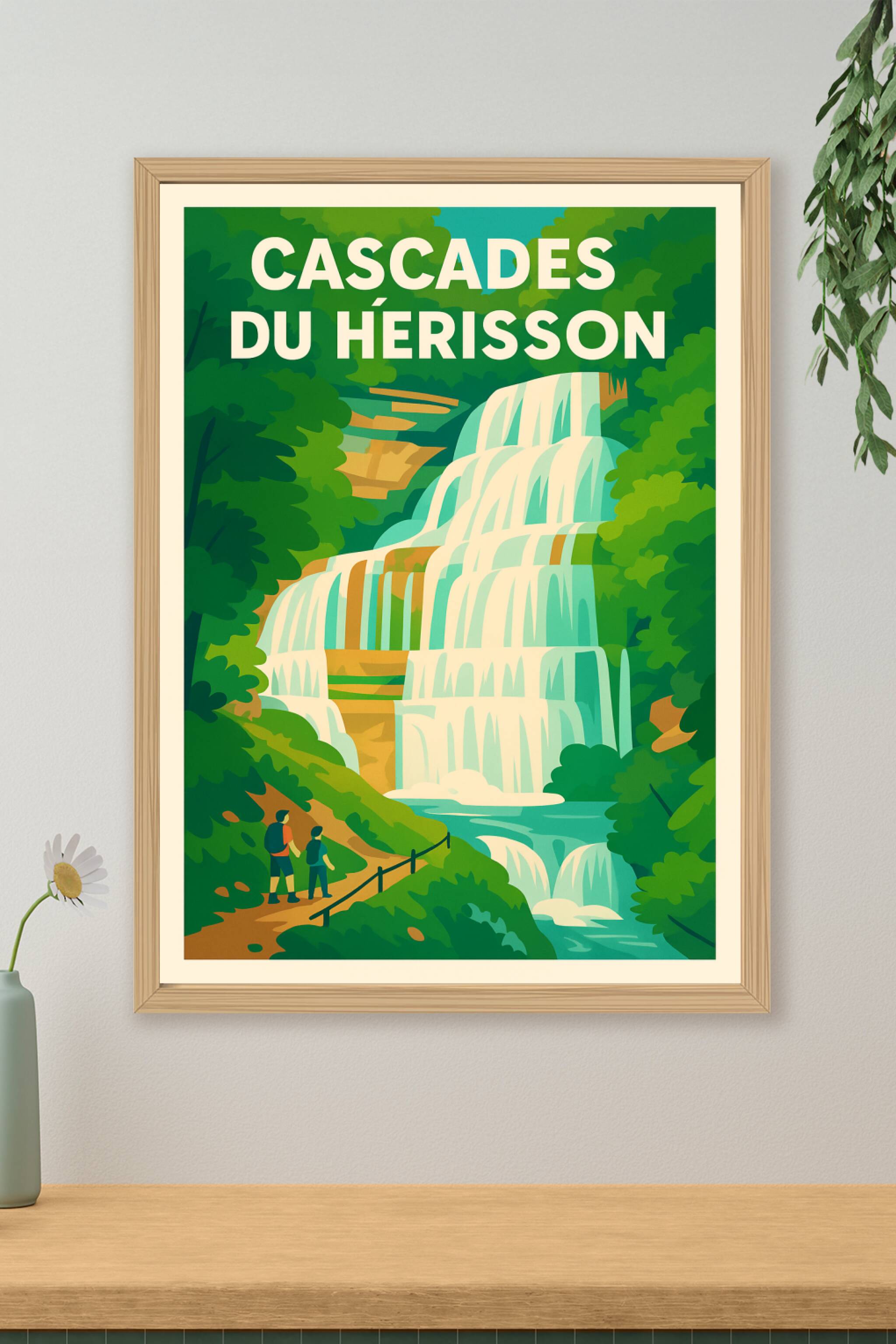 Affiche de Cascades du Hérisson - La majesté du Jura au cœur de votre intérieur
