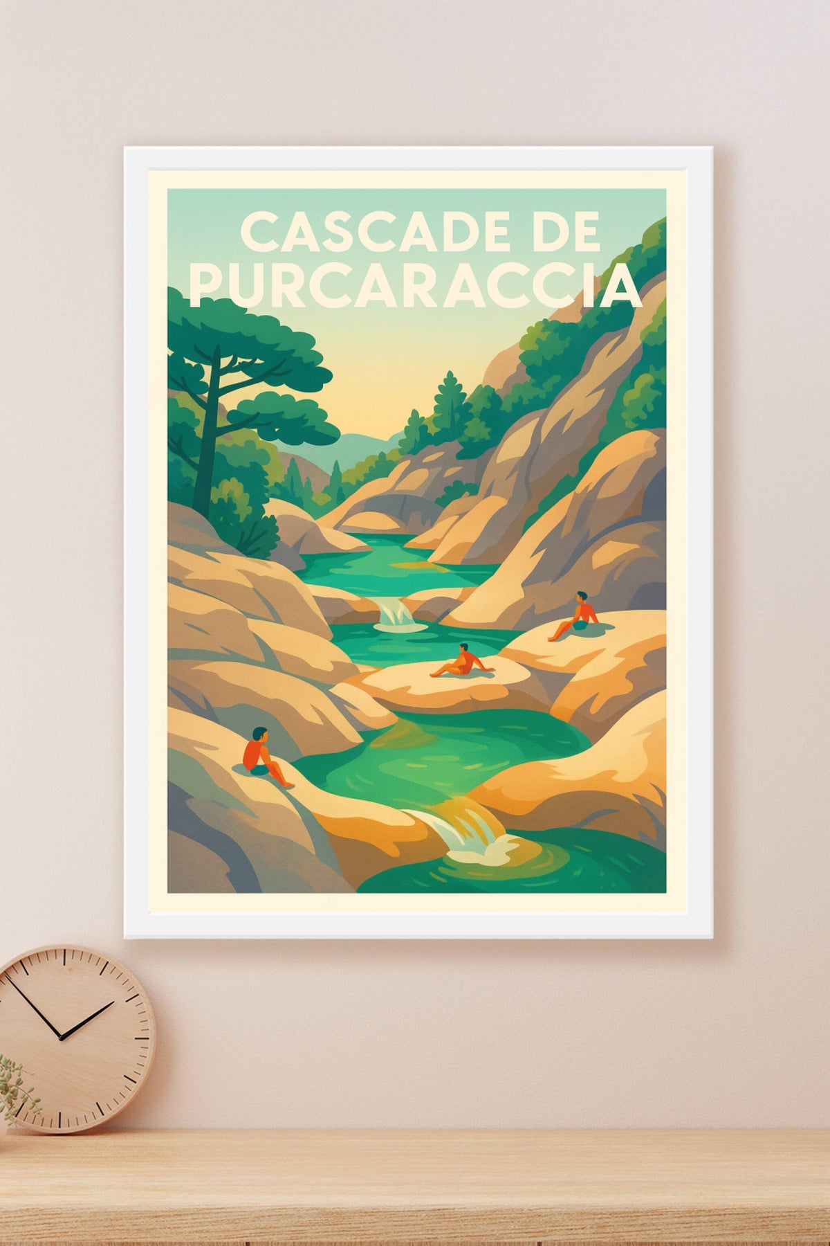 Affiche de Cascade de Purcaraccia - L'éclat turquoise de la Corse sauvage