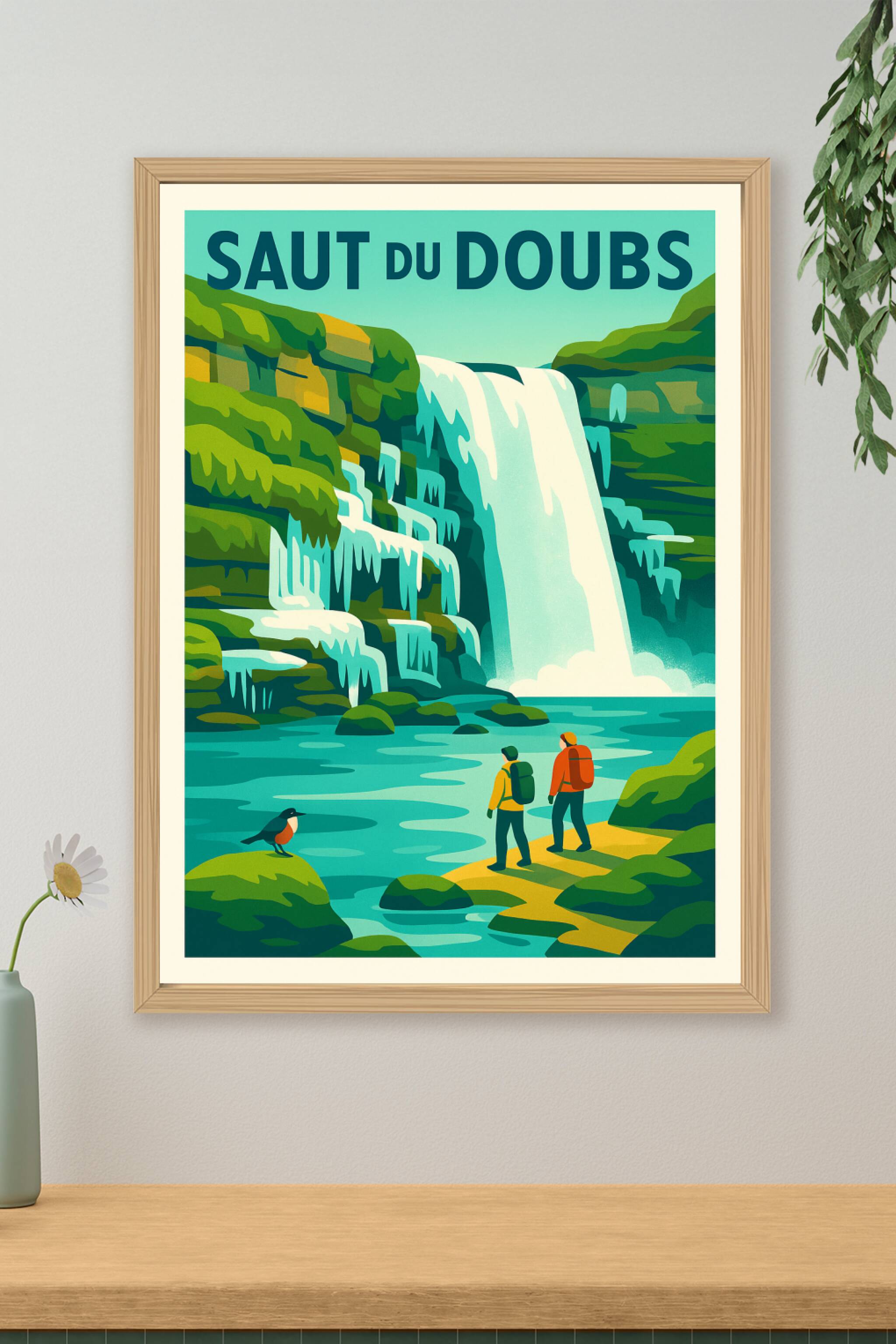 Affiche de Saut du Doubs - La majesté d'une cascade entre France et Suisse