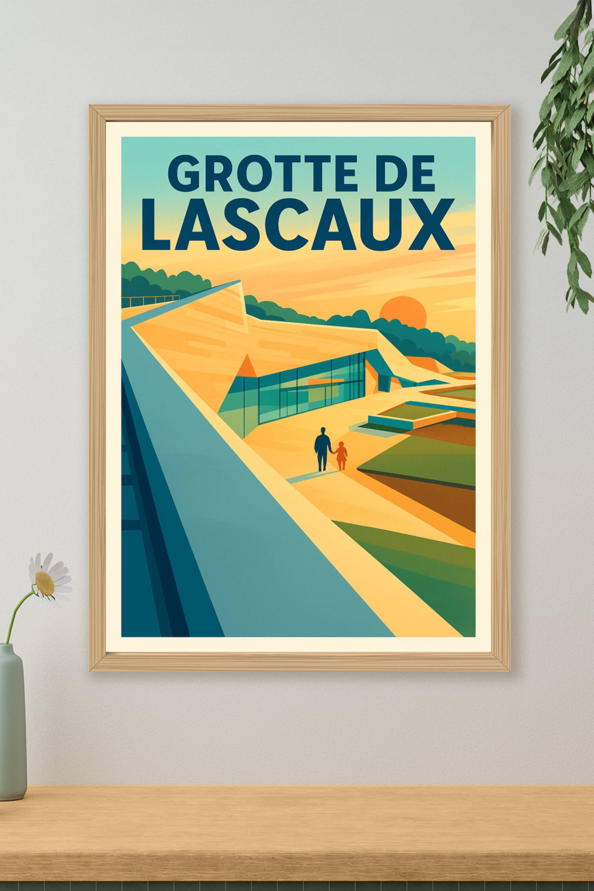 Affiche de Grotte de Lascaux - Un voyage architectural aux sources de l'Humanité