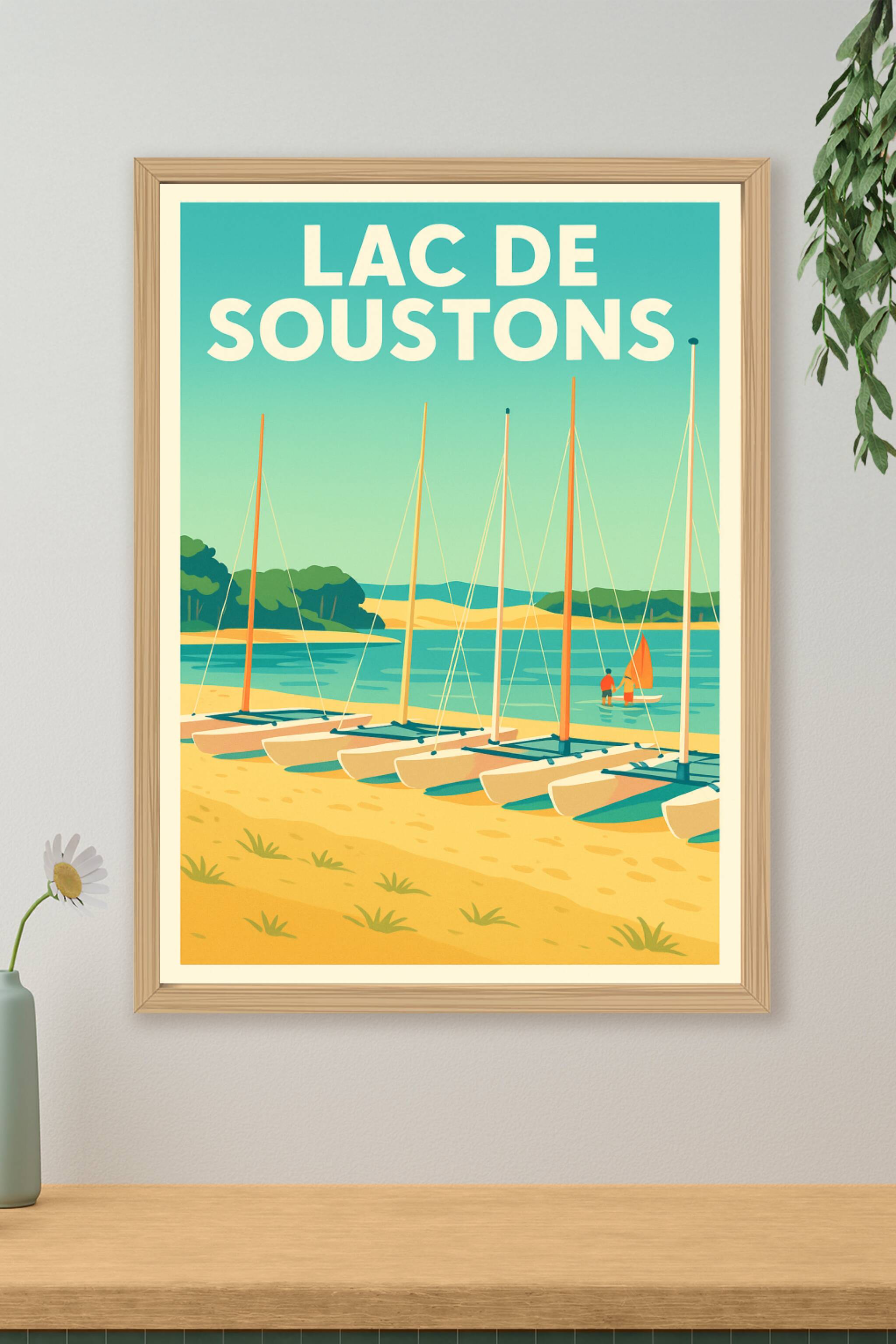 Affiche de Lac de Soustons - Évasion nautique au cœur des Landes