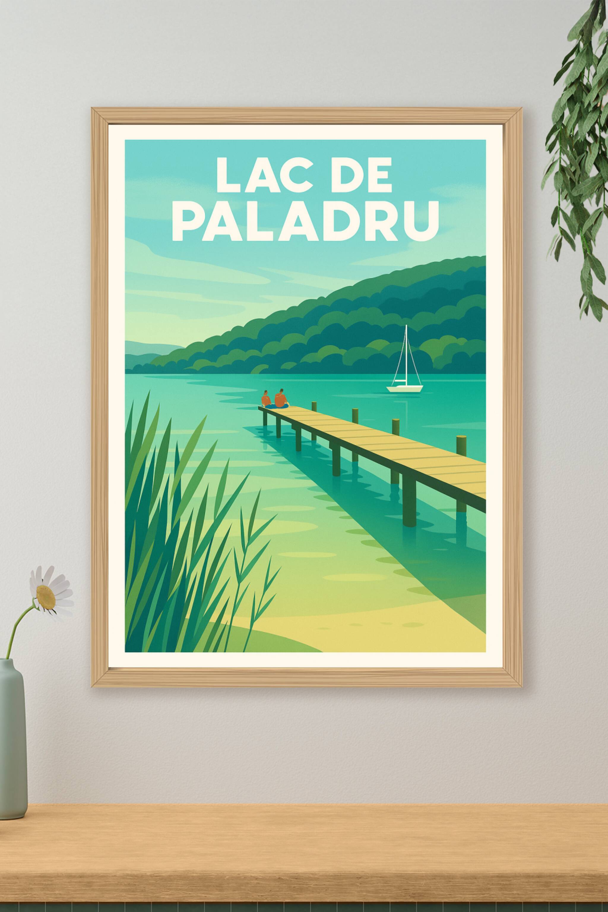 Affiche de Lac de Paladru - Évadez-vous au bord du lac bleu