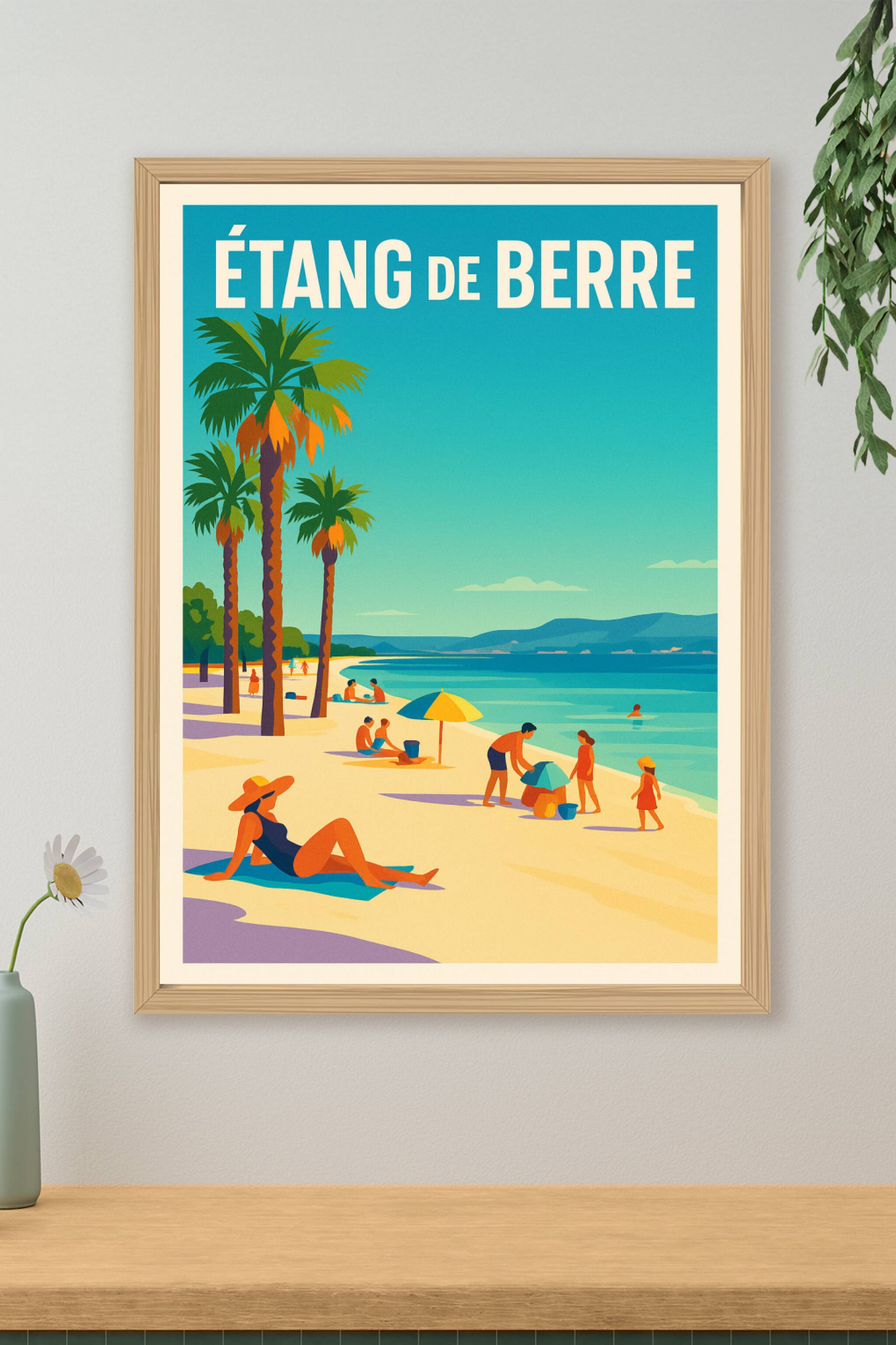 Affiche de Étang de Berre - Douceur de vivre sous les palmiers