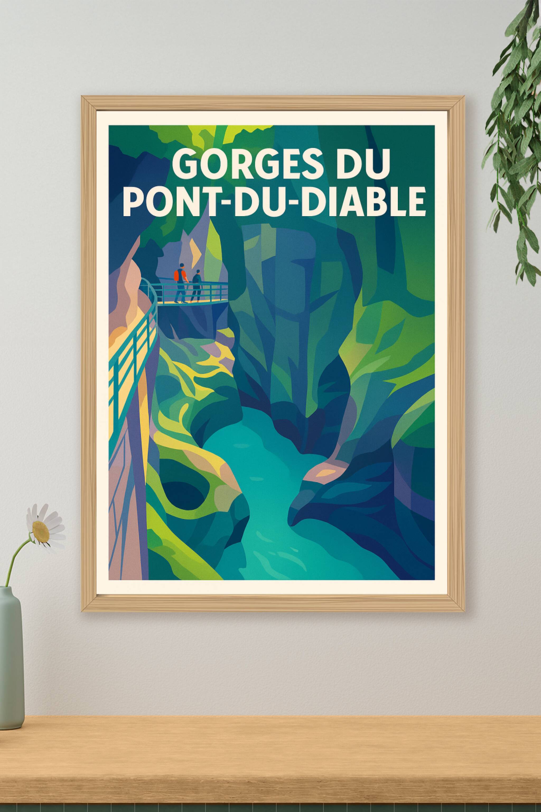 Affiche de Gorges du Pont-du-Diable - Plongez au cœur d'un abîme spectaculaire